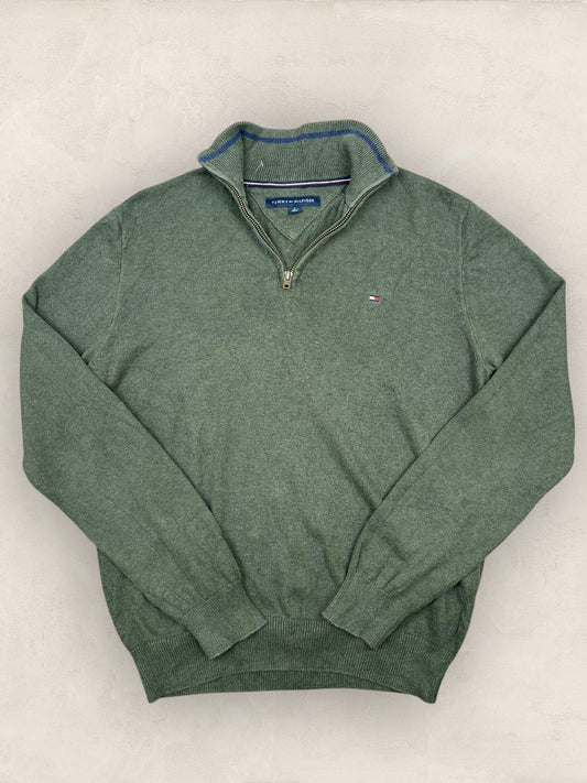 1/4 zip Homme Tommy Hilfiger Kaki M Ref:3619 - Kaki - M - amifrip