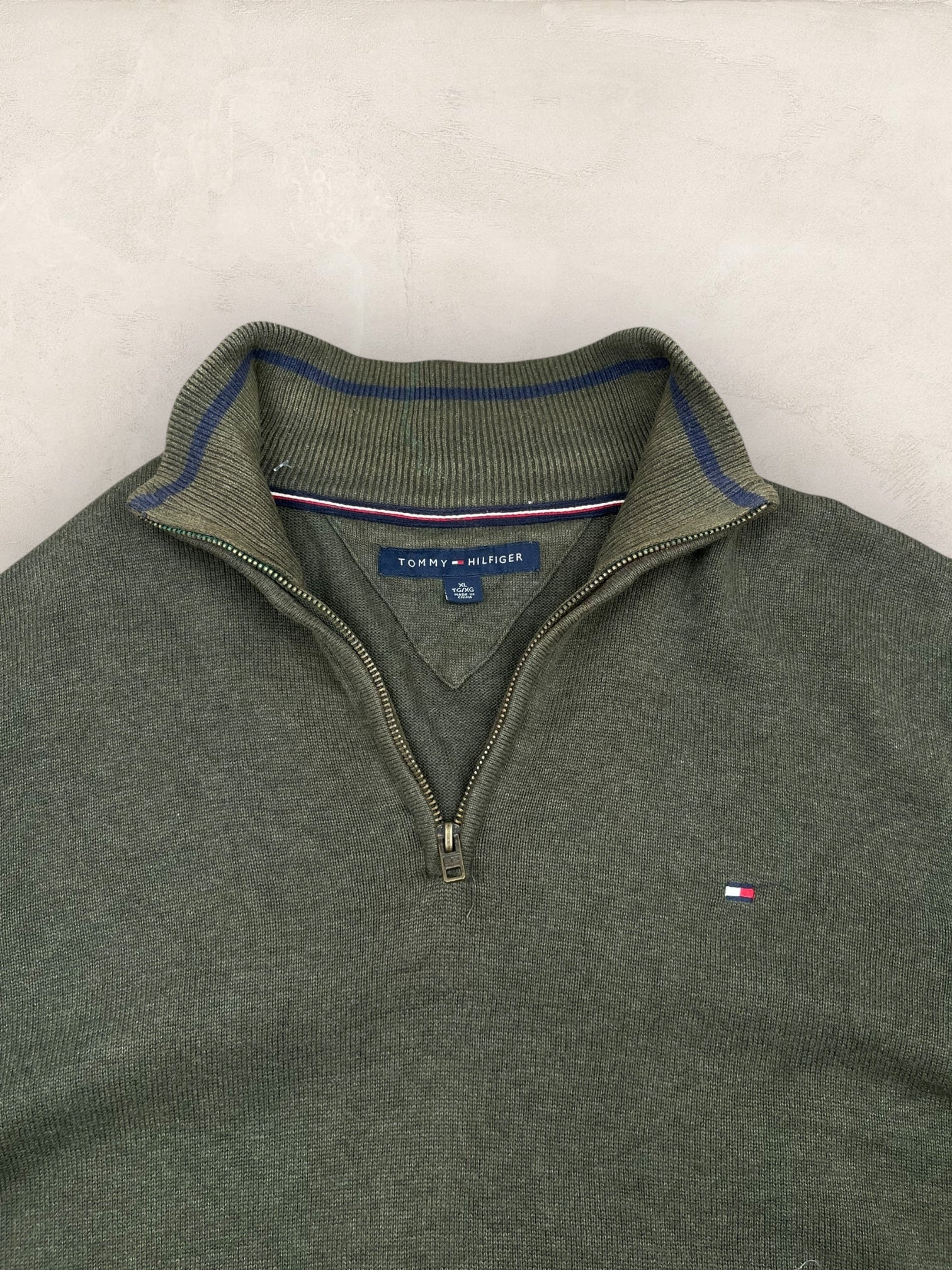 1/4 zip Homme Tommy Hilfiger Kaki XL Ref:3693 - Kaki - XL - amifrip