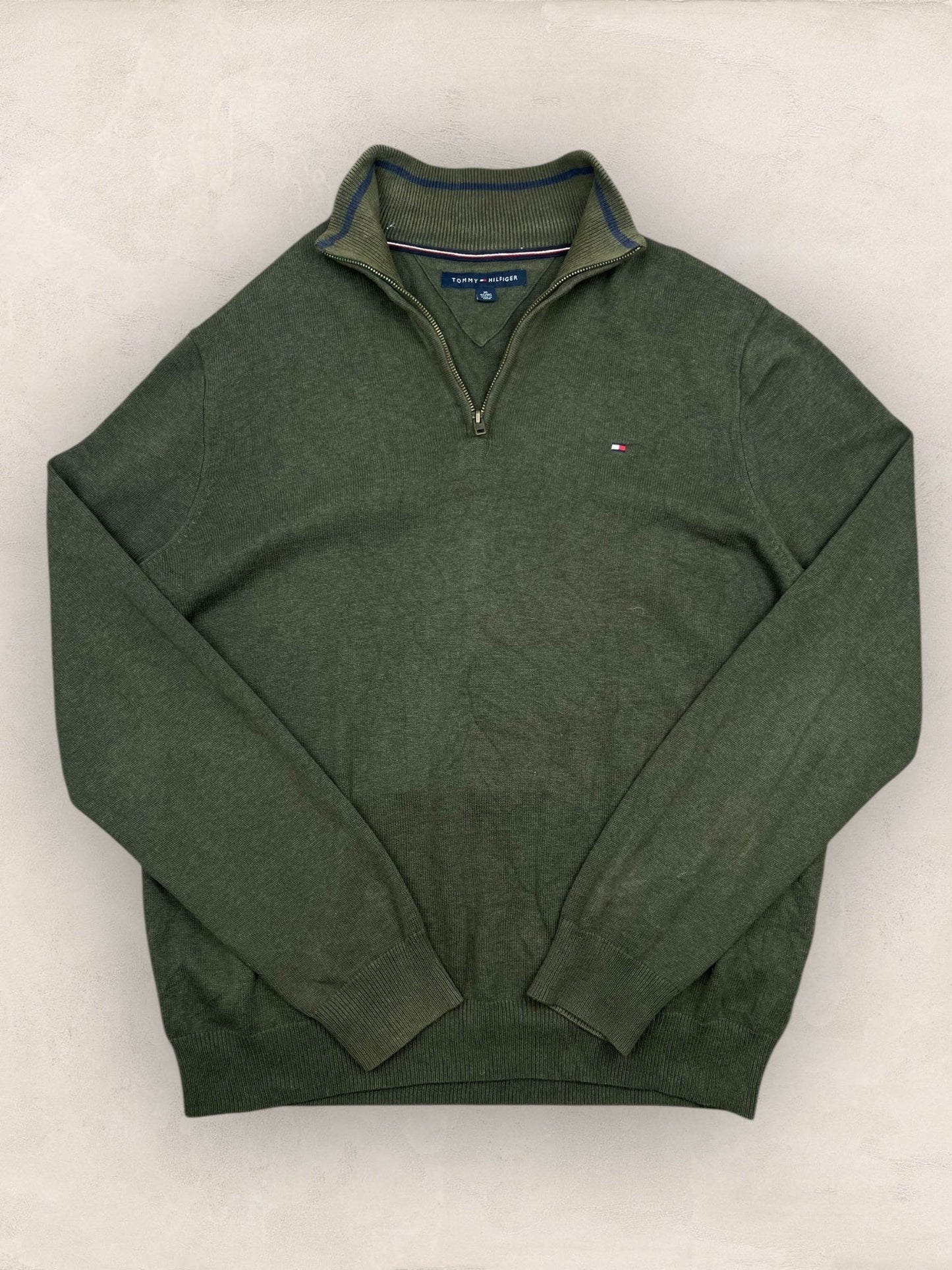 1/4 zip Homme Tommy Hilfiger Kaki XL Ref:3693 - Kaki - XL - amifrip