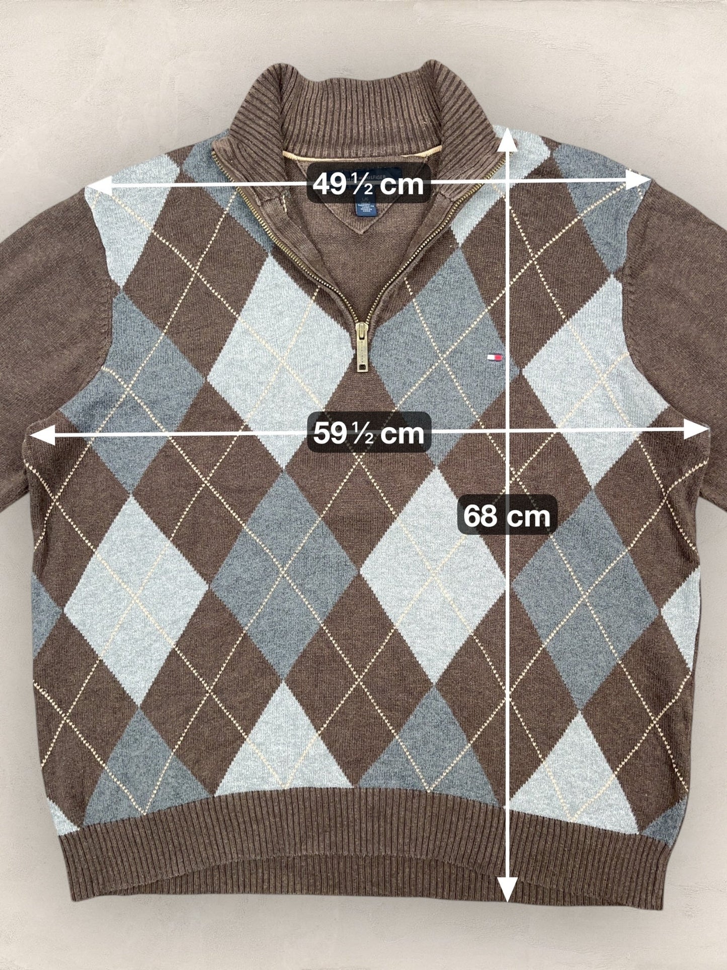 1/4 zip Homme Tommy Hilfiger Marron L Ref:3604 - Marron - L - amifrip
