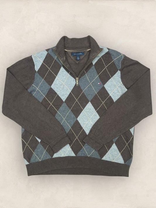 1/4 zip Homme Tommy Hilfiger Marron L Ref:3604 - Marron - L - amifrip