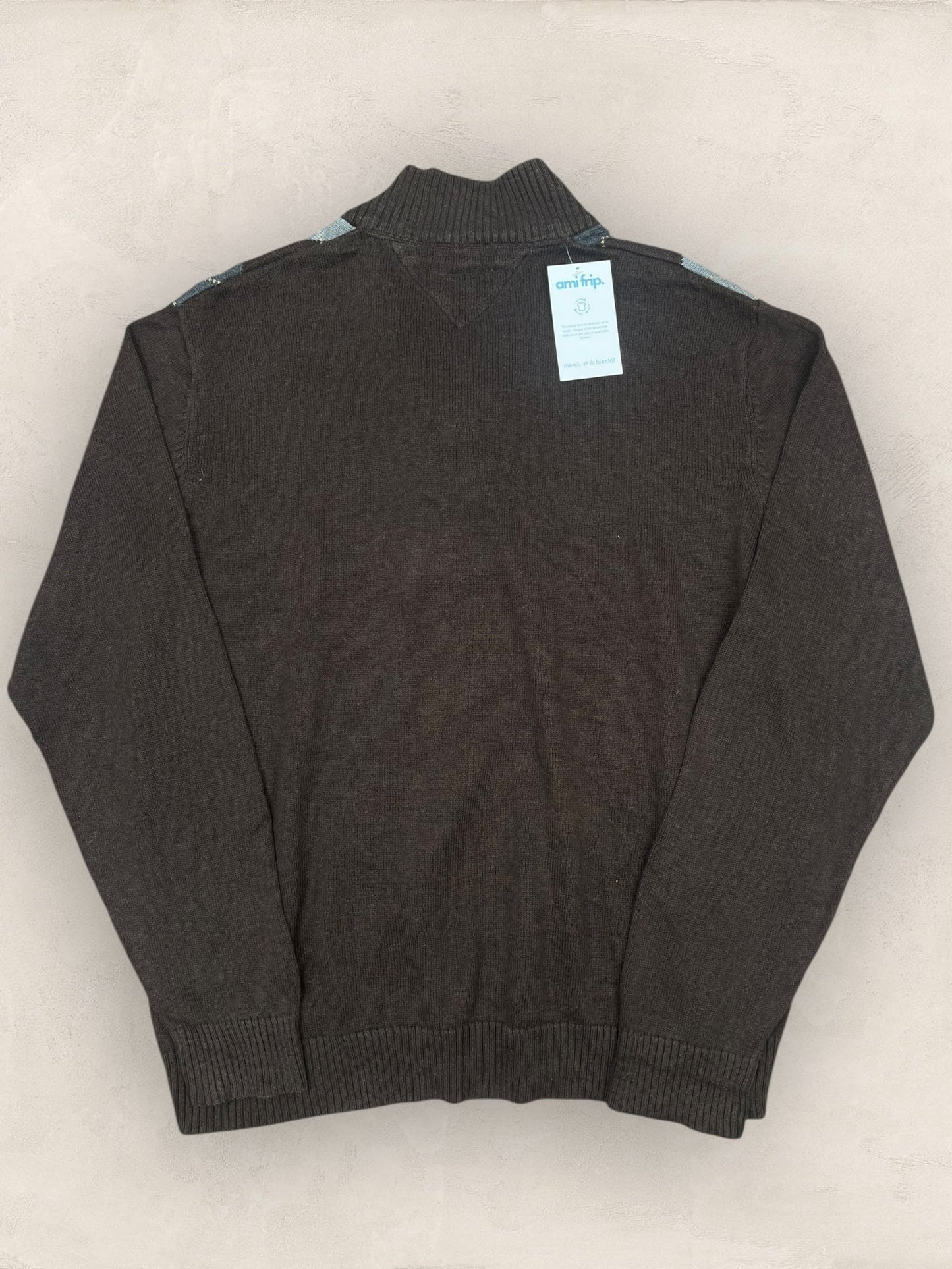 1/4 zip Homme Tommy Hilfiger Marron L Ref:3604 - Marron - L - amifrip