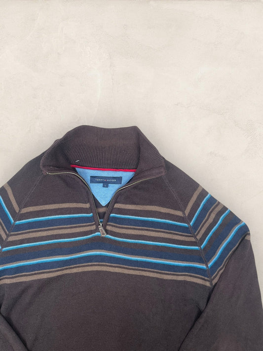 1/4 zip Homme Tommy Hilfiger Marron L Ref:3649 - Marron - L - amifrip