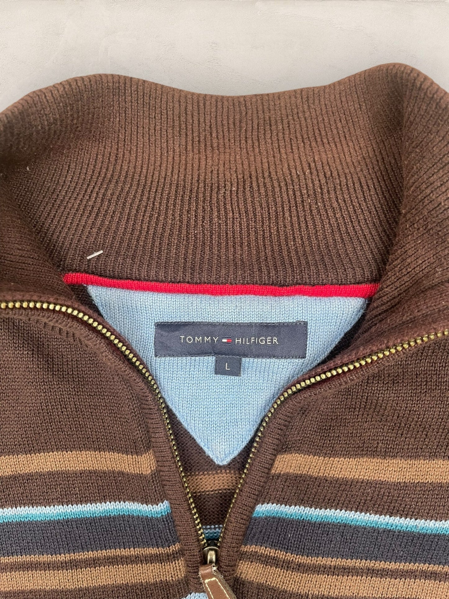 1/4 zip Homme Tommy Hilfiger Marron L Ref:3649 - Marron - L - amifrip