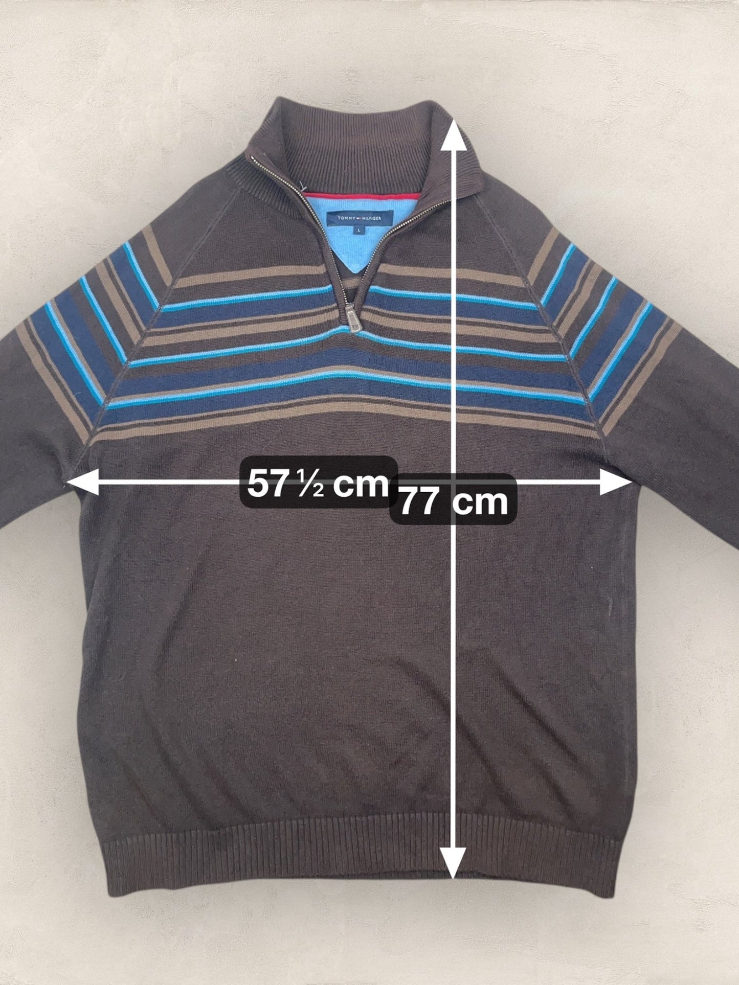 1/4 zip Homme Tommy Hilfiger Marron L Ref:3649 - Marron - L - amifrip