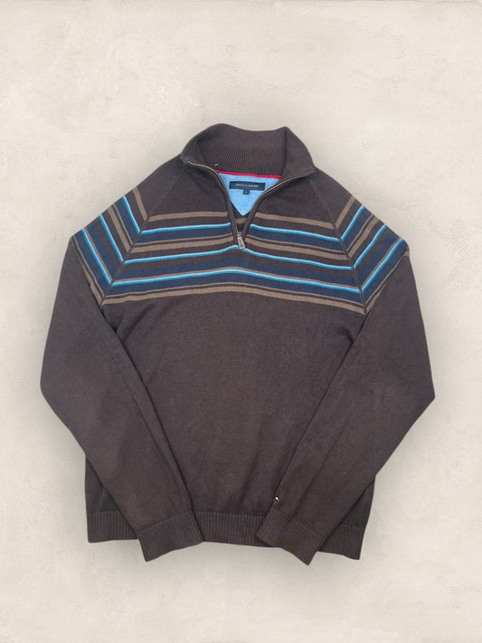 1/4 zip Homme Tommy Hilfiger Marron L Ref:3649 - Marron - L - amifrip