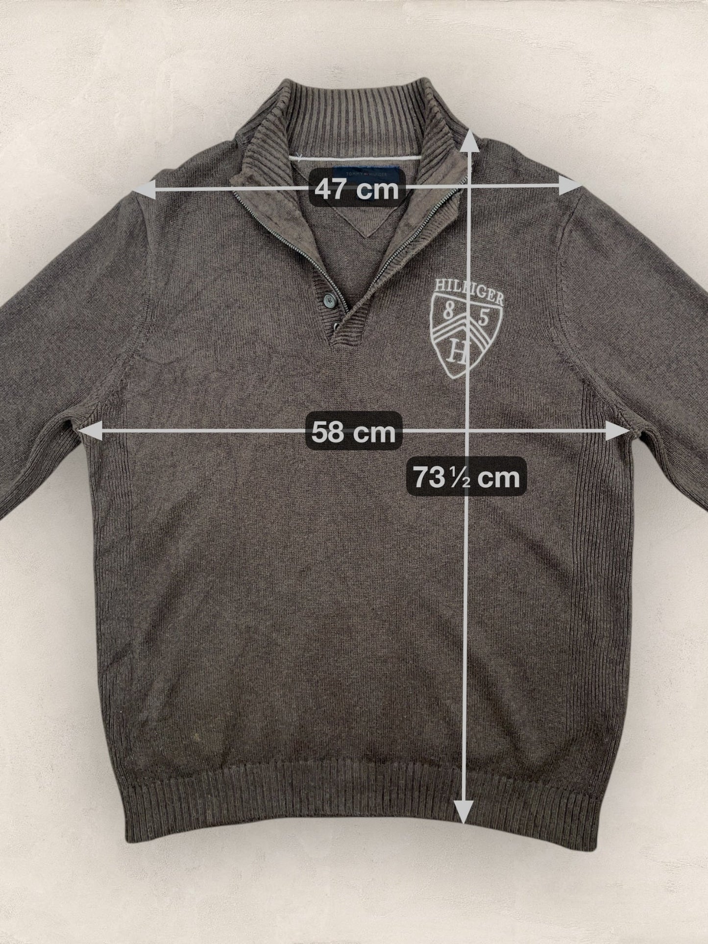 1/4 zip Homme Tommy Hilfiger Marron L Ref:3683 - Marron - L - amifrip