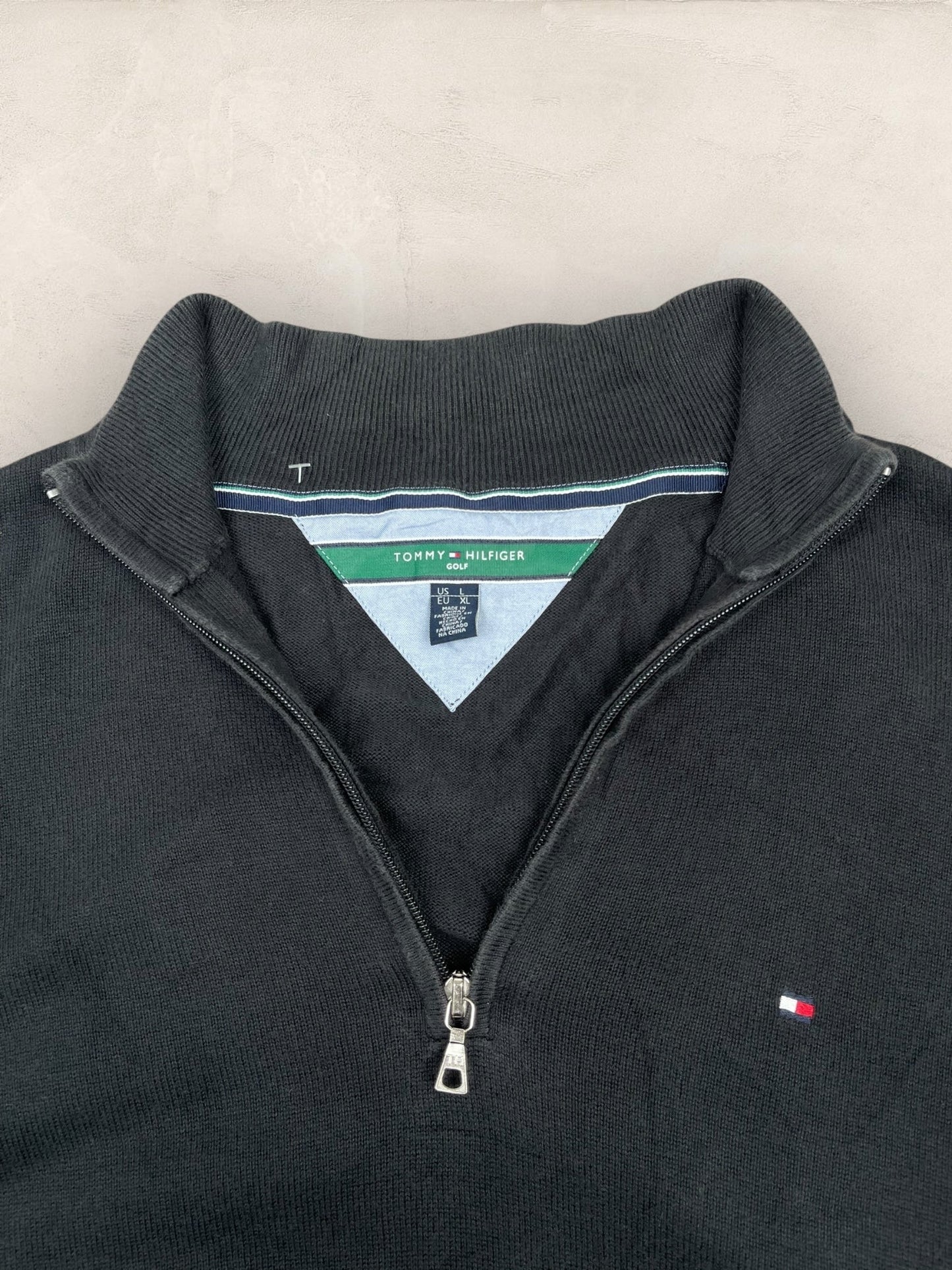 1/4 zip Homme Tommy Hilfiger Noir L Ref:3612 - Noir - L - amifrip