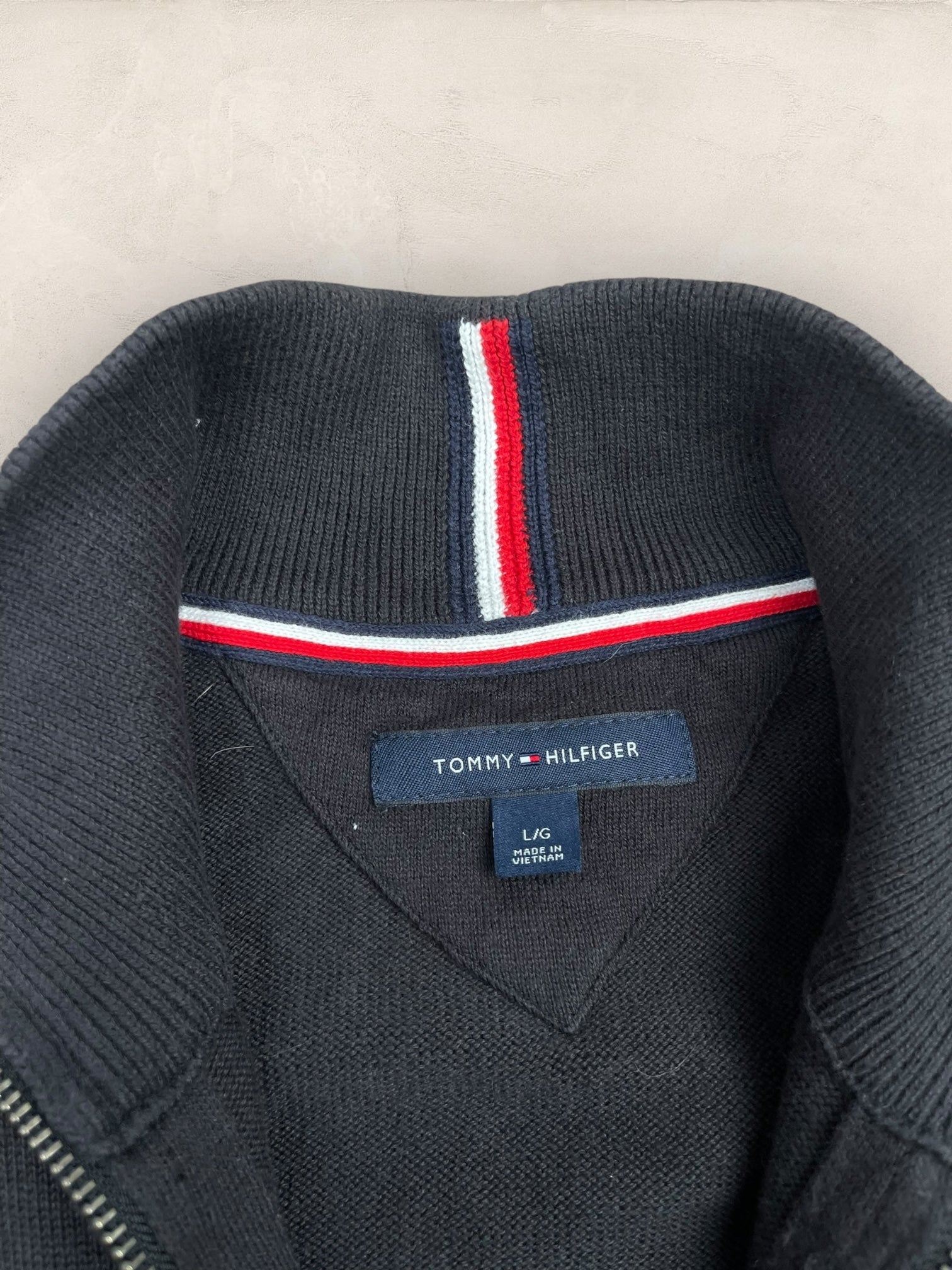 1/4 zip Homme Tommy Hilfiger Noir L Ref:3691 - Noir - L - amifrip