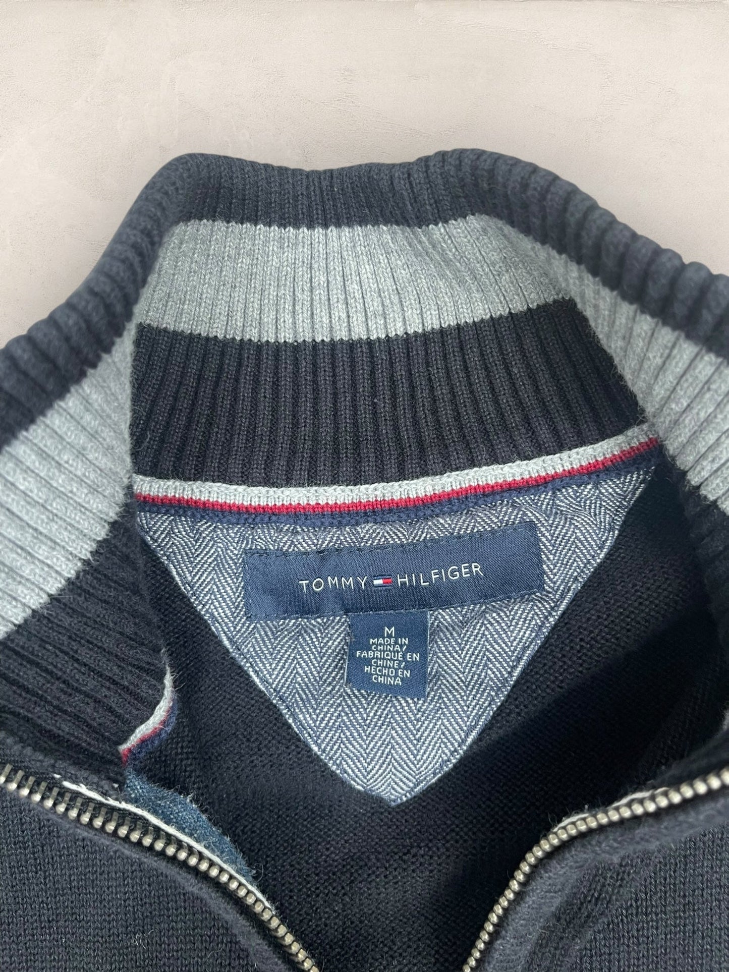 1/4 zip Homme Tommy Hilfiger Noir M Ref:3668 - Noir - M - amifrip