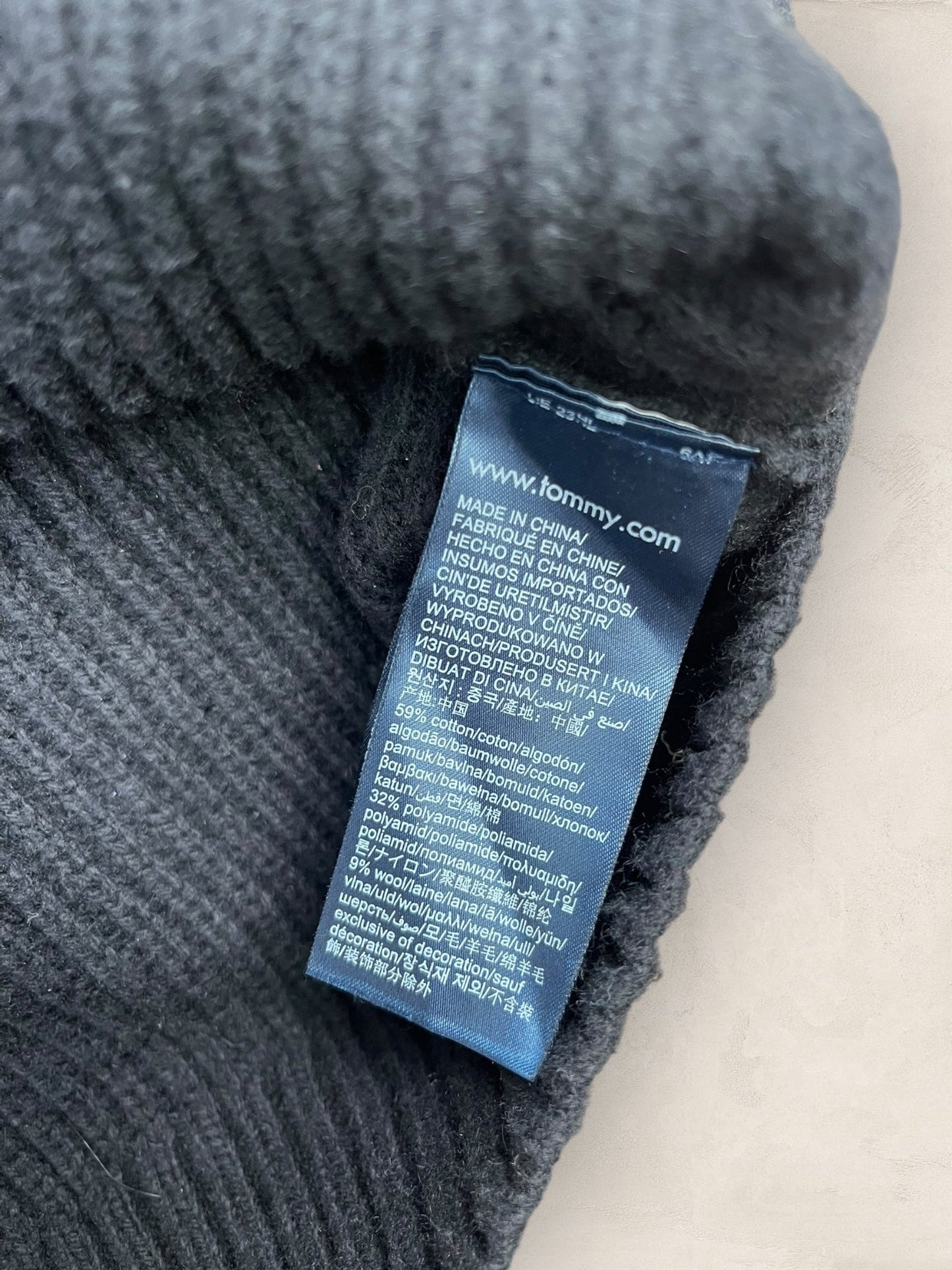 1/4 zip Homme Tommy Hilfiger Noir M Ref:3699 - Noir - M - amifrip