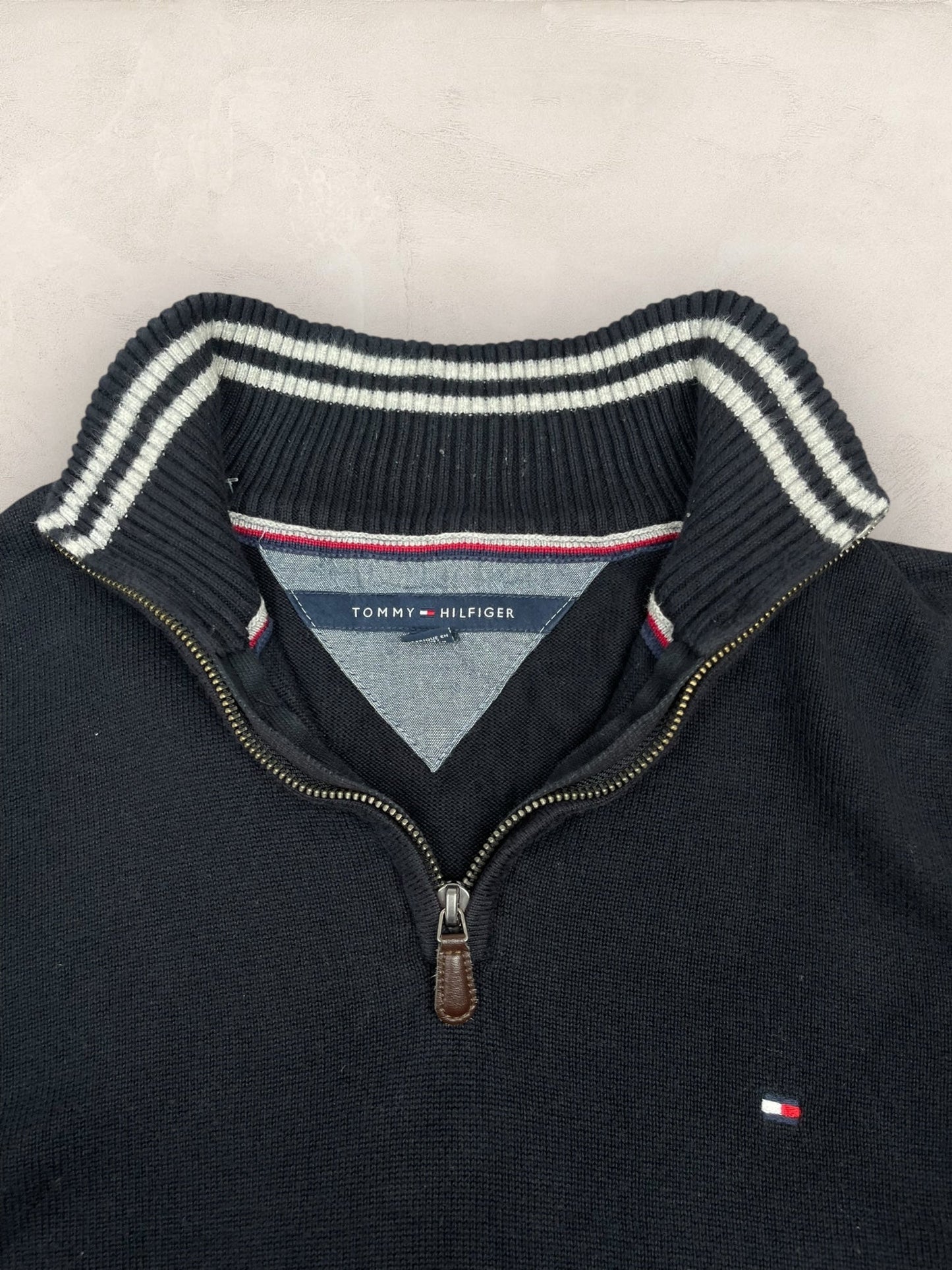 1/4 zip Homme Tommy Hilfiger Noir S Ref:3625 - Noir - S - amifrip