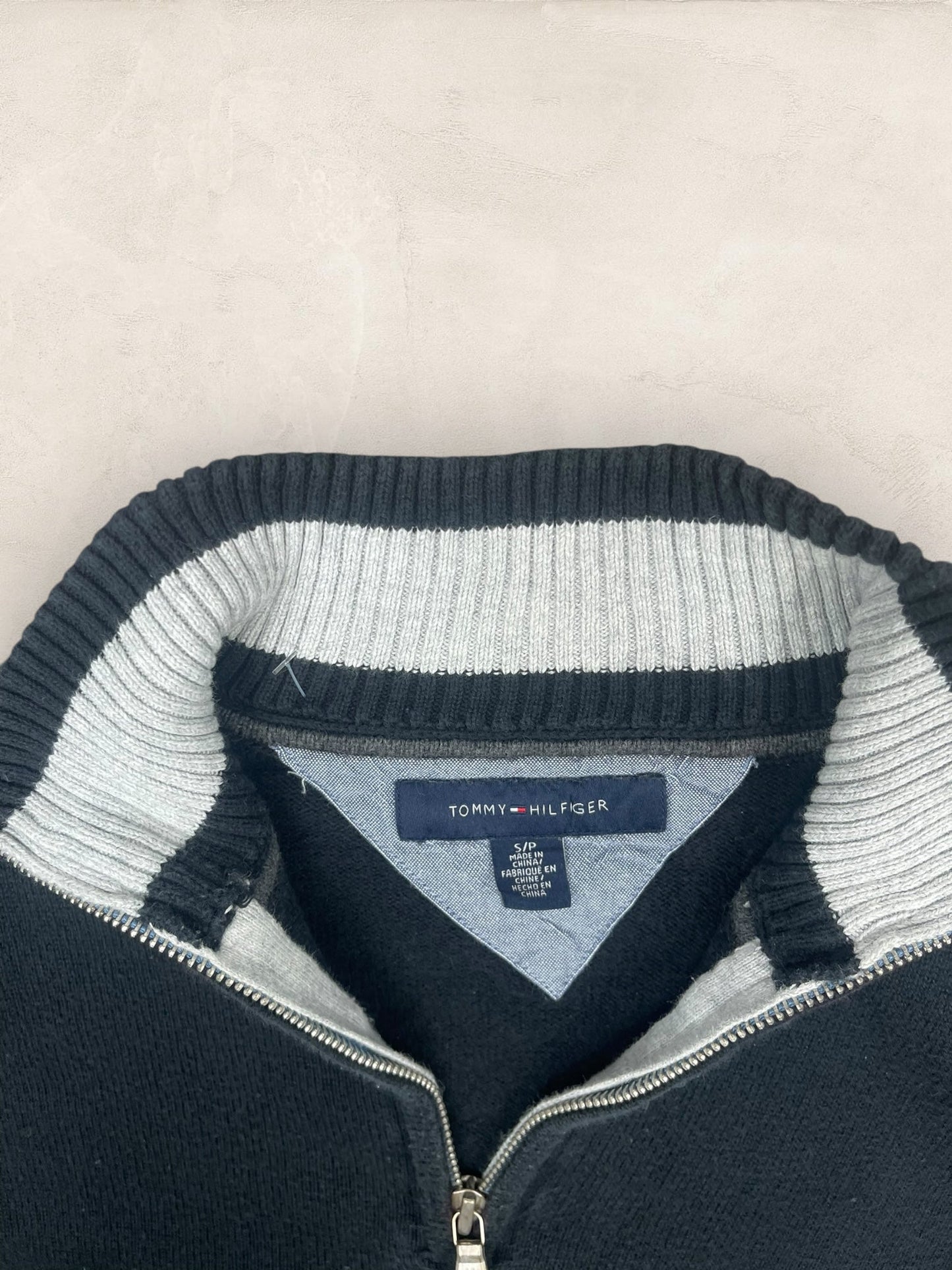 1/4 zip Homme Tommy Hilfiger Noir S Ref:3642 - Noir - S - amifrip