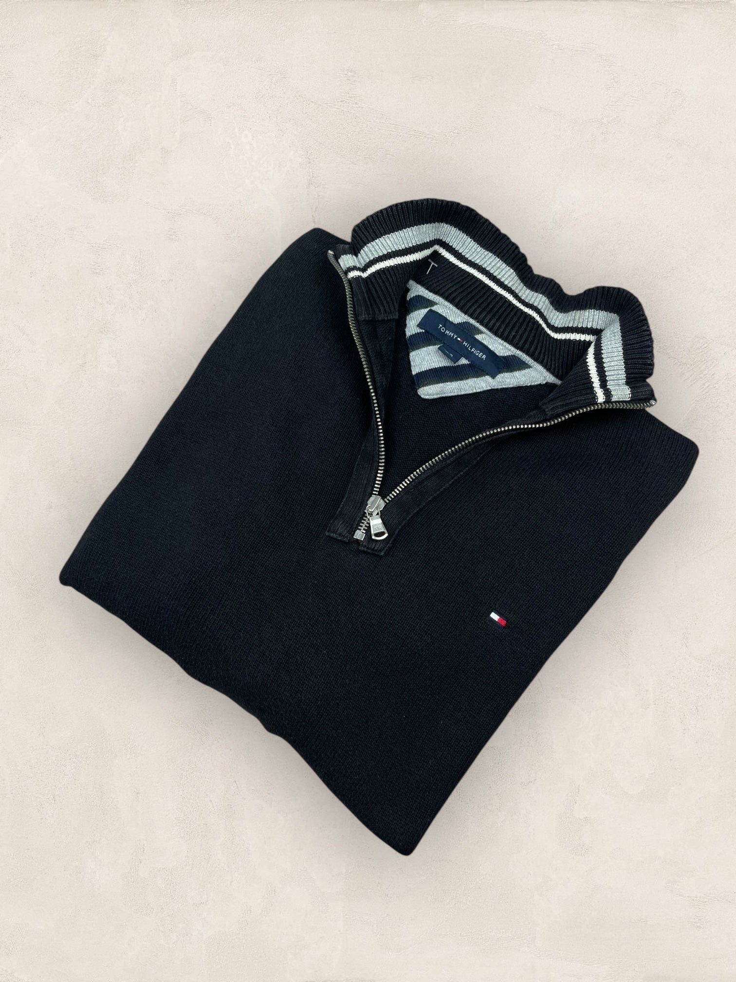 1/4 zip Homme Tommy Hilfiger Noir S Ref:3694 - Noir - S - amifrip