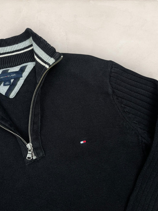 1/4 zip Homme Tommy Hilfiger Noir S Ref:3694 - Noir - S - amifrip