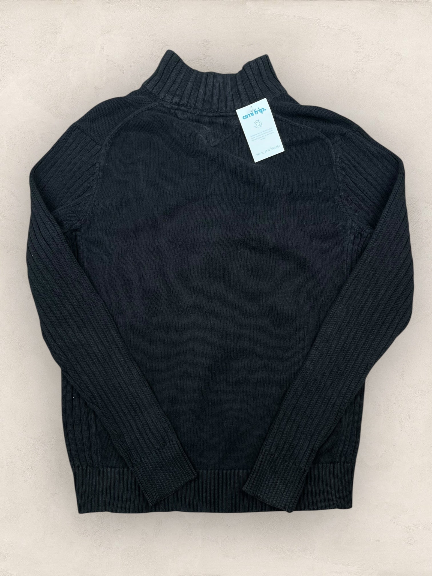 1/4 zip Homme Tommy Hilfiger Noir S Ref:3694 - Noir - S - amifrip