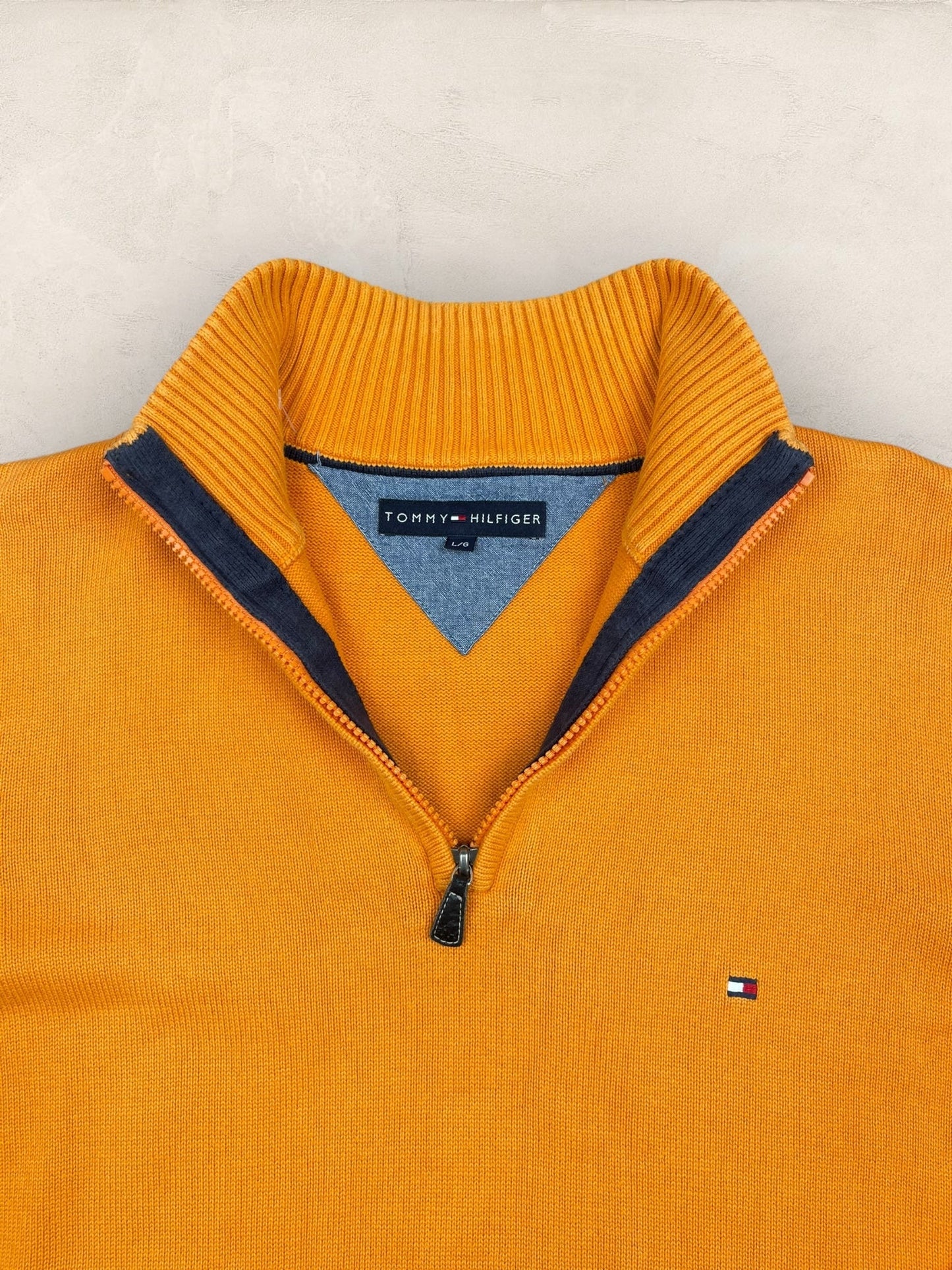 1/4 zip Homme Tommy Hilfiger Orange L Ref:3697 - Orange - L - amifrip