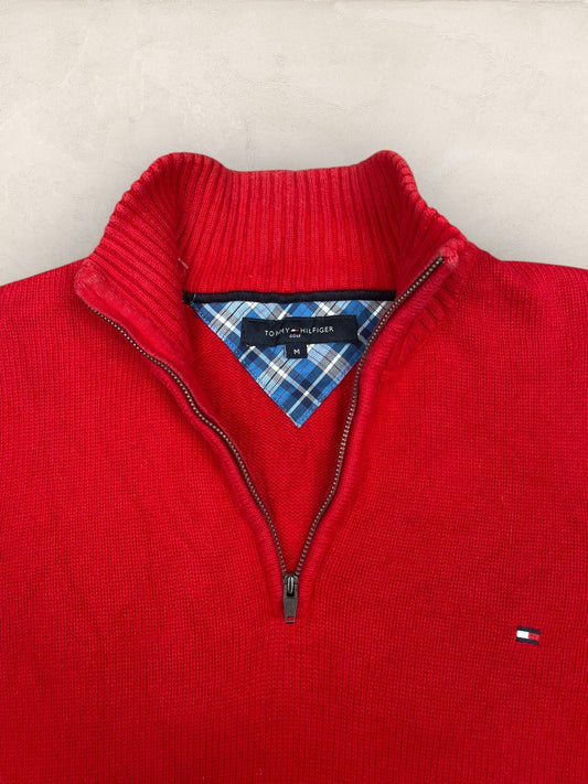 1/4 zip Homme Tommy Hilfiger Rouge M Ref:3626 - Rouge - M - amifrip