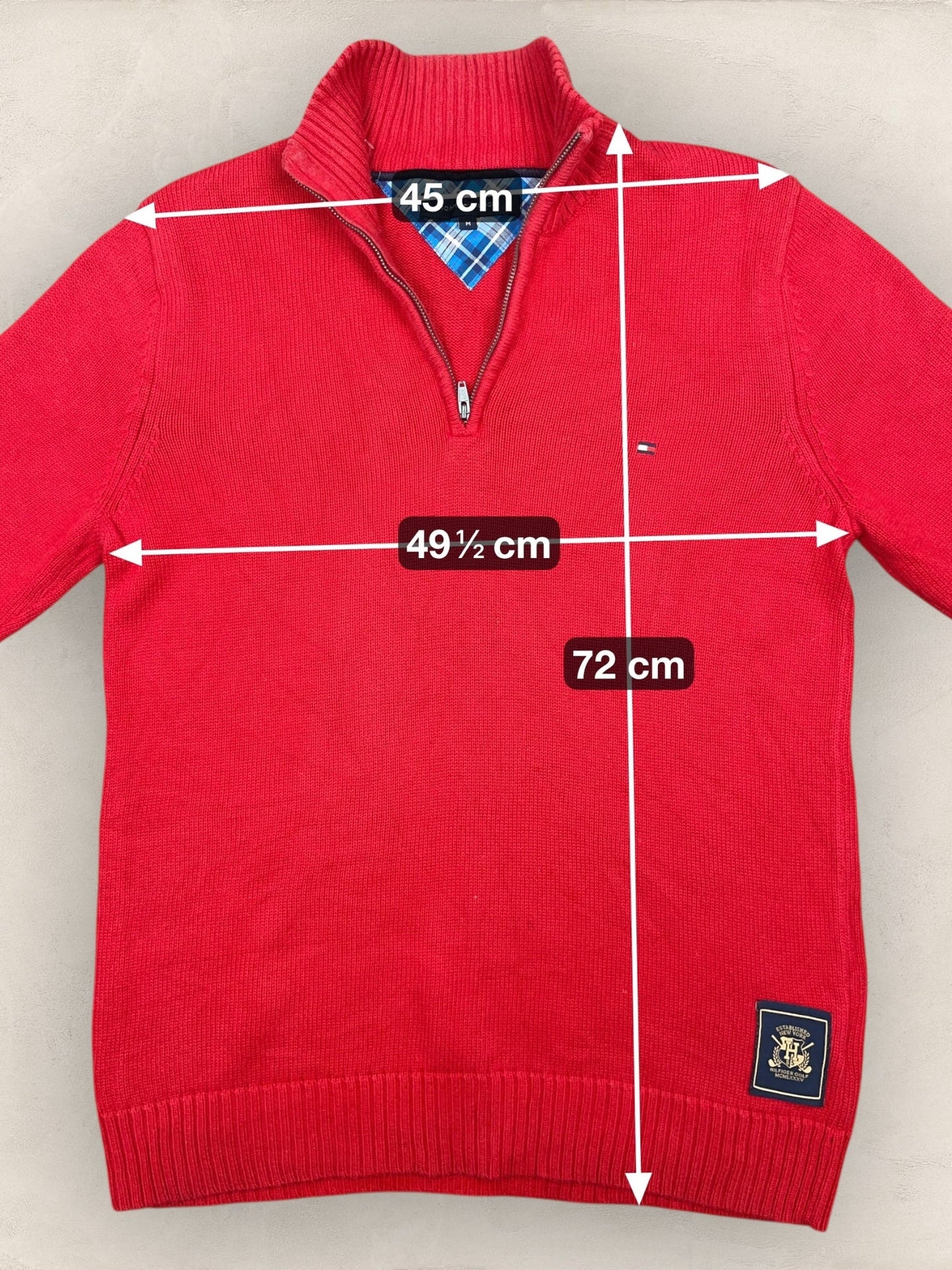 1/4 zip Homme Tommy Hilfiger Rouge M Ref:3626 - Rouge - M - amifrip
