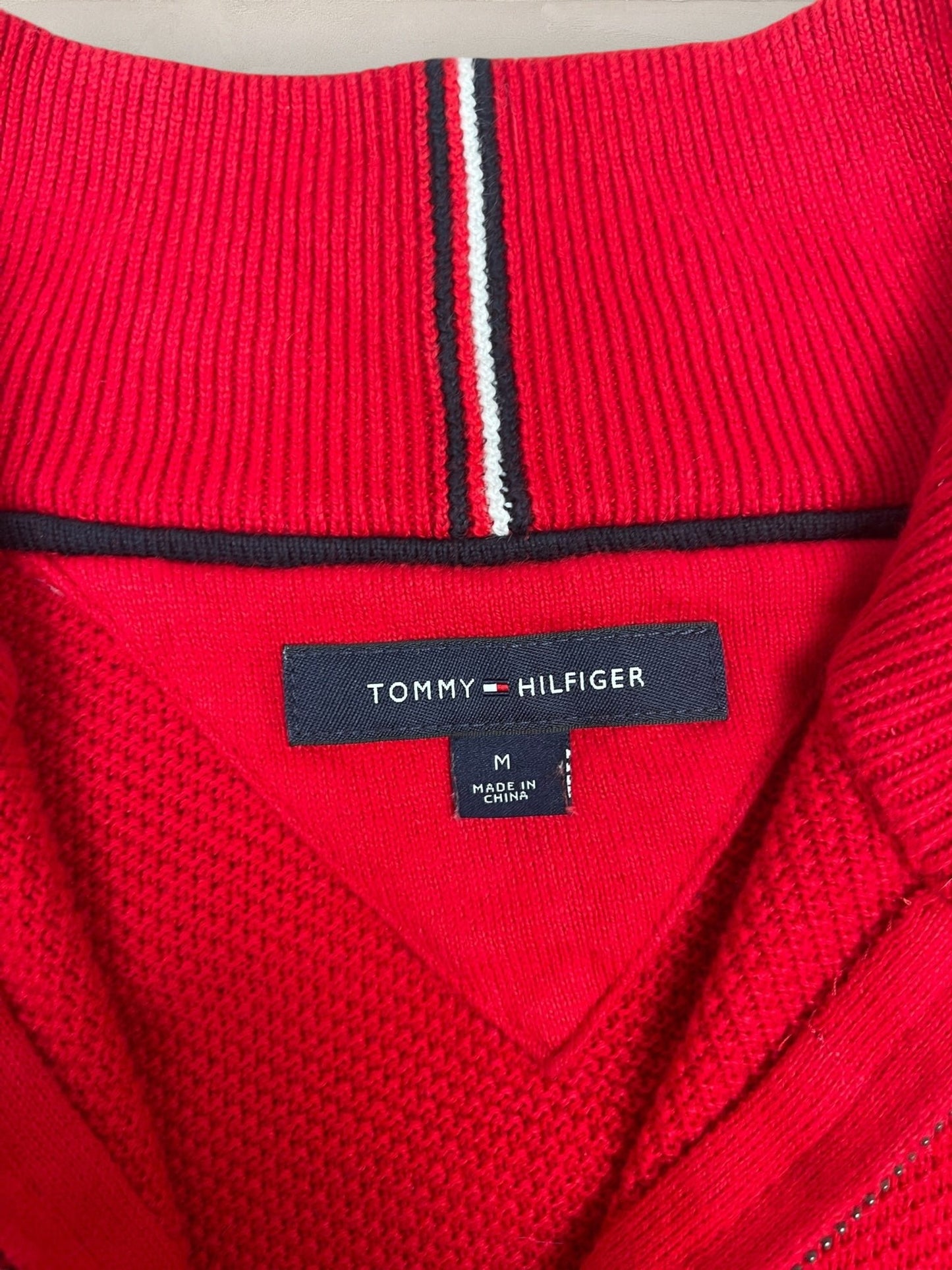 1/4 zip Homme Tommy Hilfiger Rouge M Ref:3684 - Rouge - M - amifrip