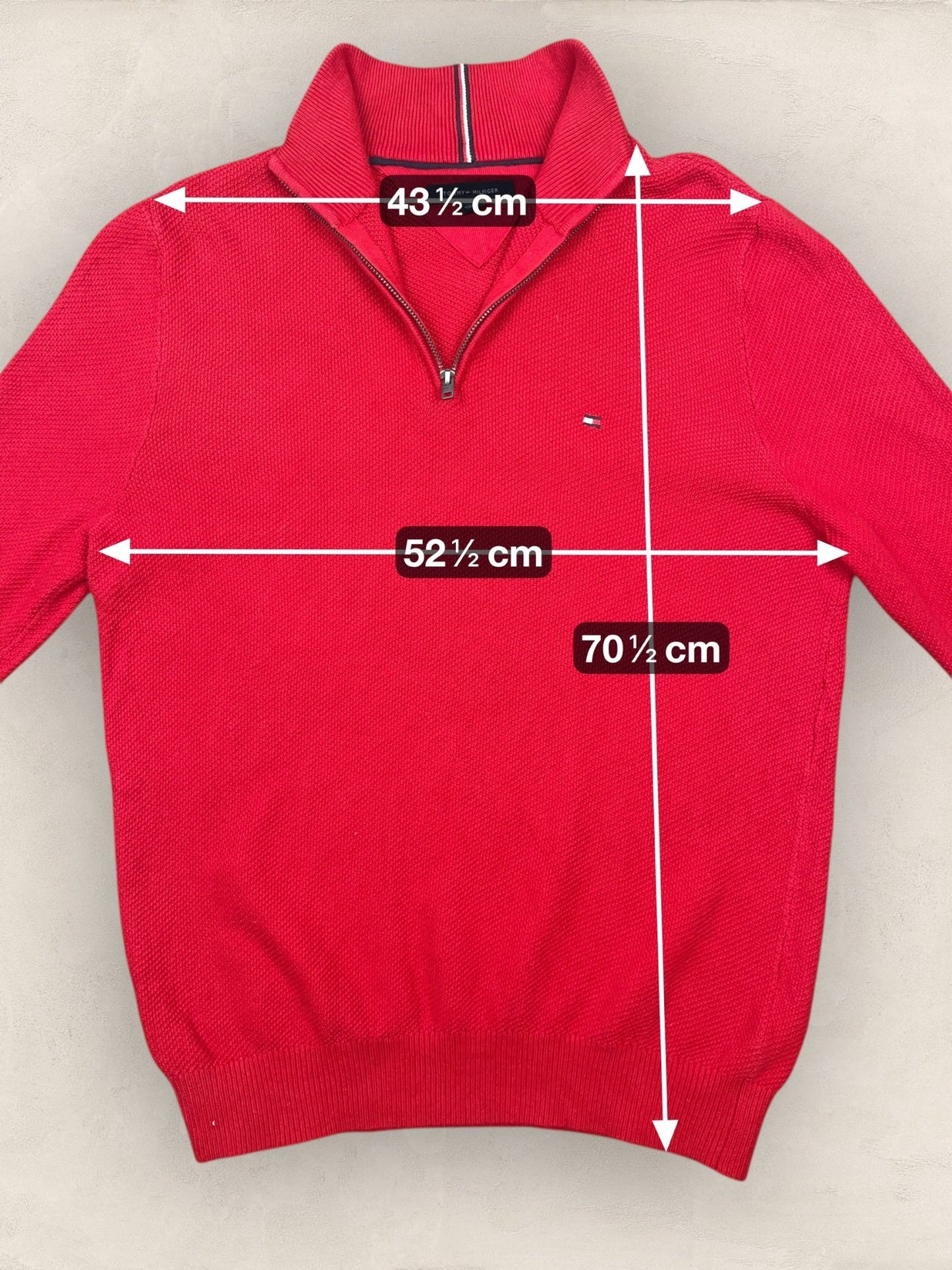 1/4 zip Homme Tommy Hilfiger Rouge M Ref:3684 - Rouge - M - amifrip