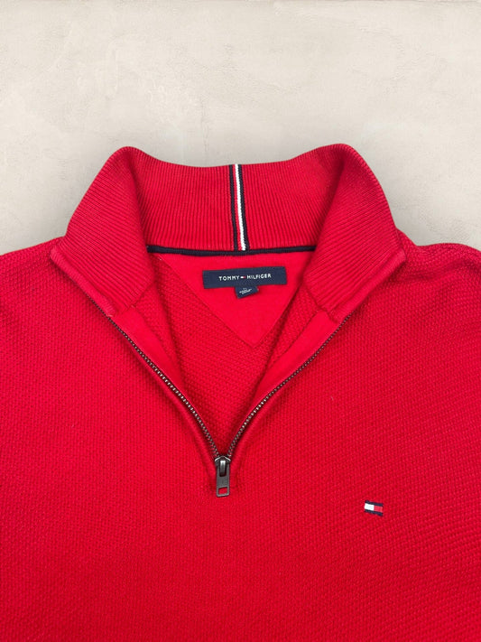 1/4 zip Homme Tommy Hilfiger Rouge M Ref:3684 - Rouge - M - amifrip