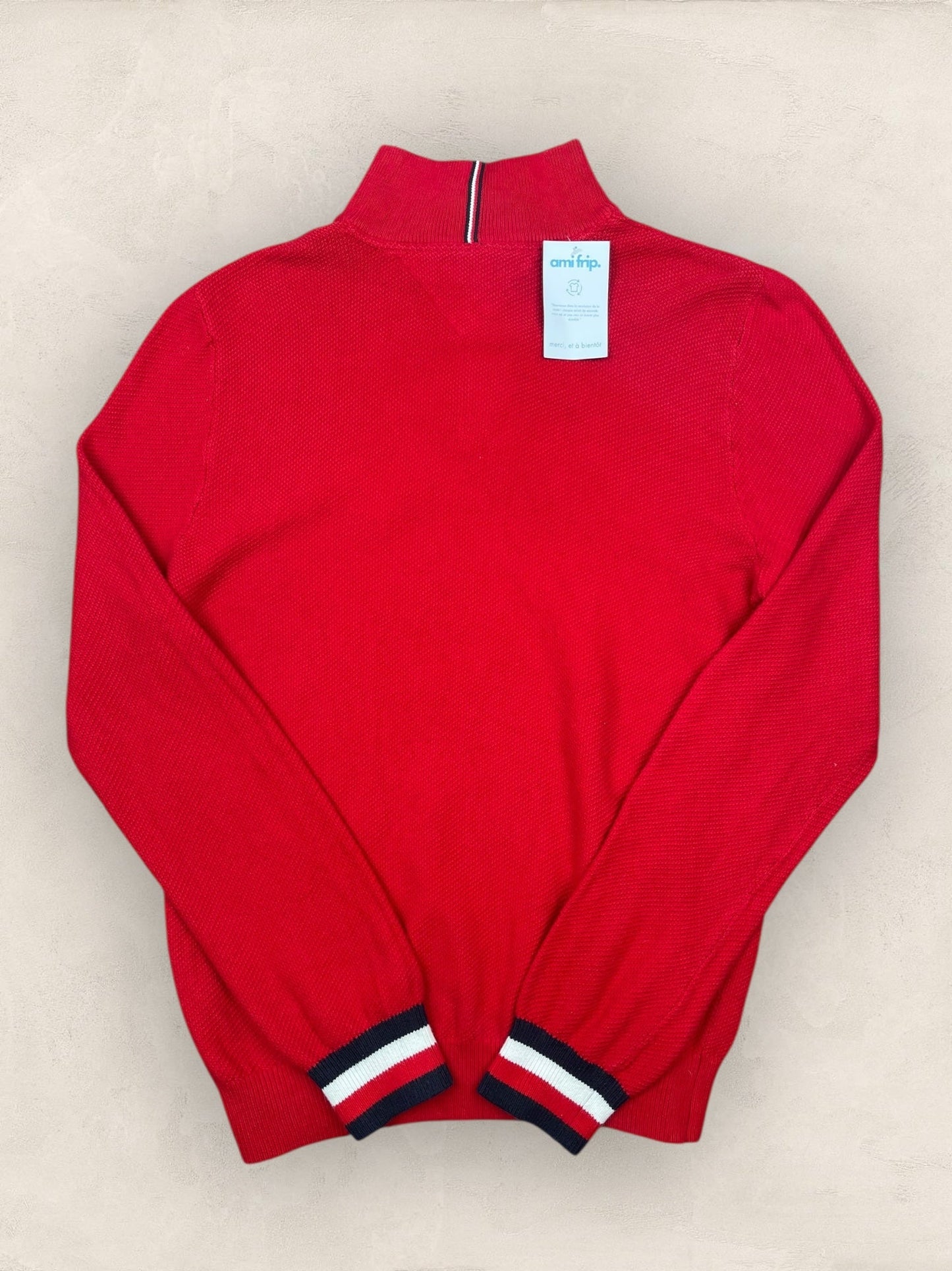 1/4 zip Homme Tommy Hilfiger Rouge M Ref:3684 - Rouge - M - amifrip