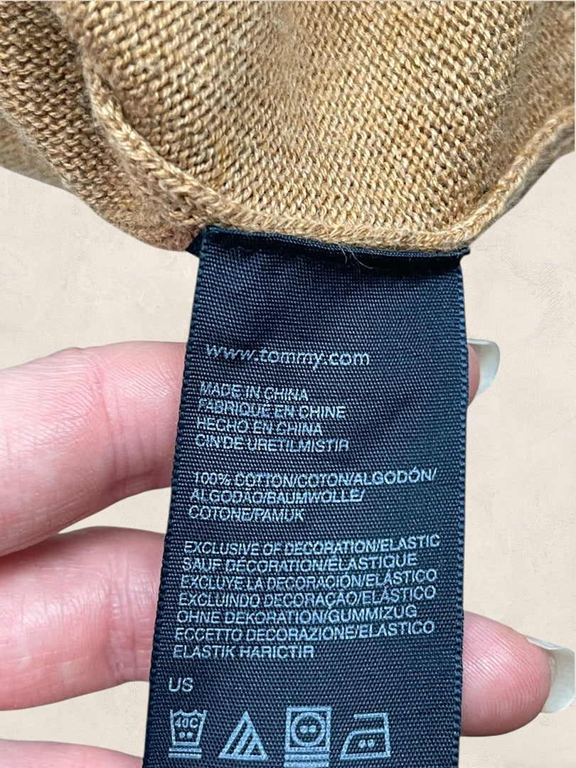 Pull 1/4 zip Tommy Hilfiger homme Xl - Marron - Coton - Très bon état - Ts0159