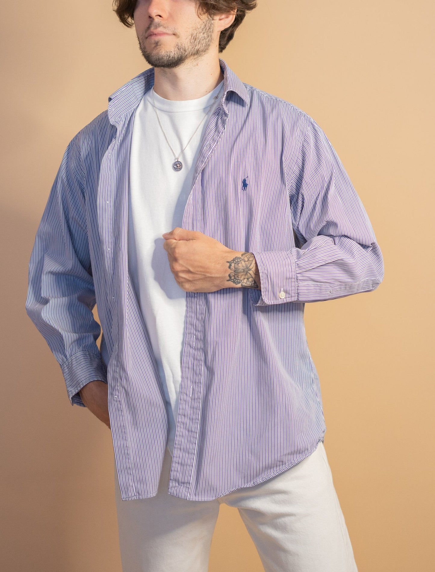 Chemise Violet Ralph Lauren Homme #1005