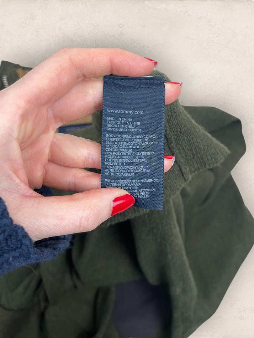 Pull Demi-zip Tommy Hilfiger - Homme L - Vert - Coton - Très bon état - Ts0214