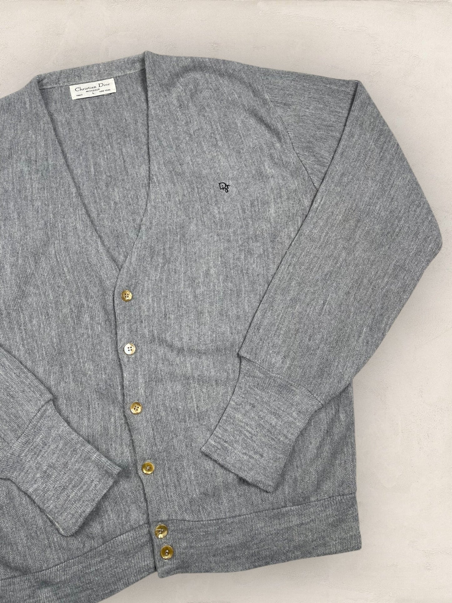 Cardigan Christian Dior Ref: 2525 - GRIS - L - amifrip - Friperie en ligne et vêtements vintage