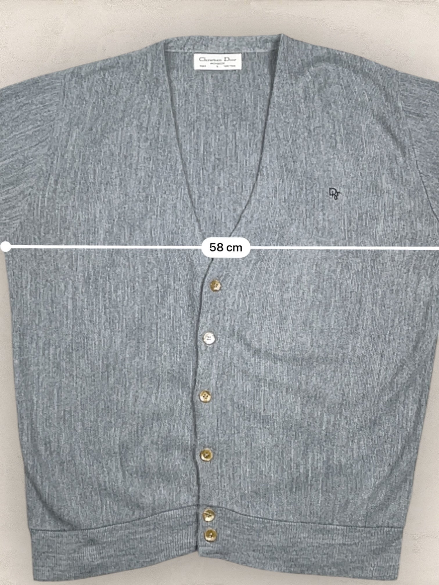 Cardigan Christian Dior Ref: 2525 - GRIS - L - amifrip - Friperie en ligne et vêtements vintage