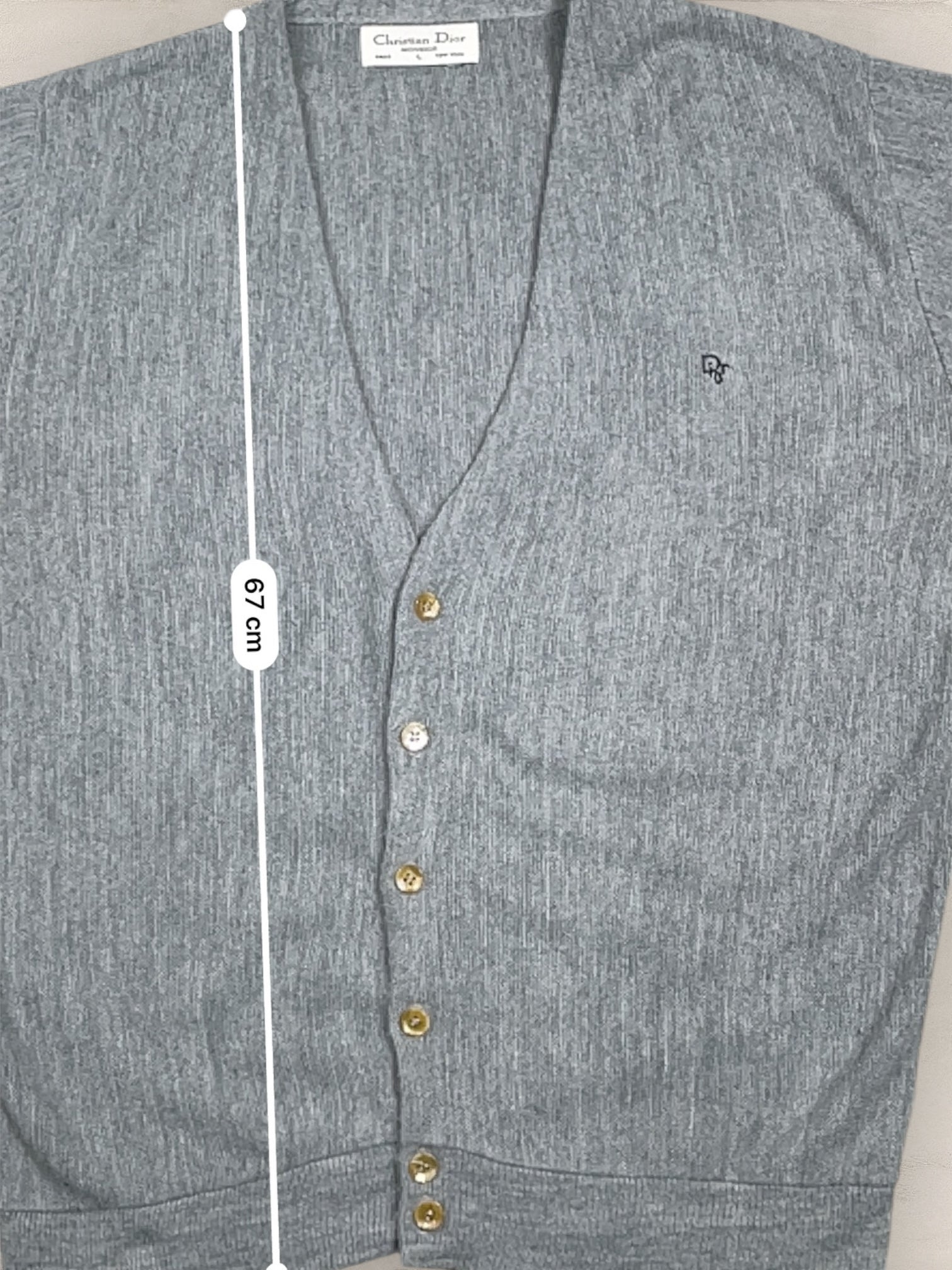 Cardigan Christian Dior Ref: 2525 - GRIS - L - amifrip - Friperie en ligne et vêtements vintage