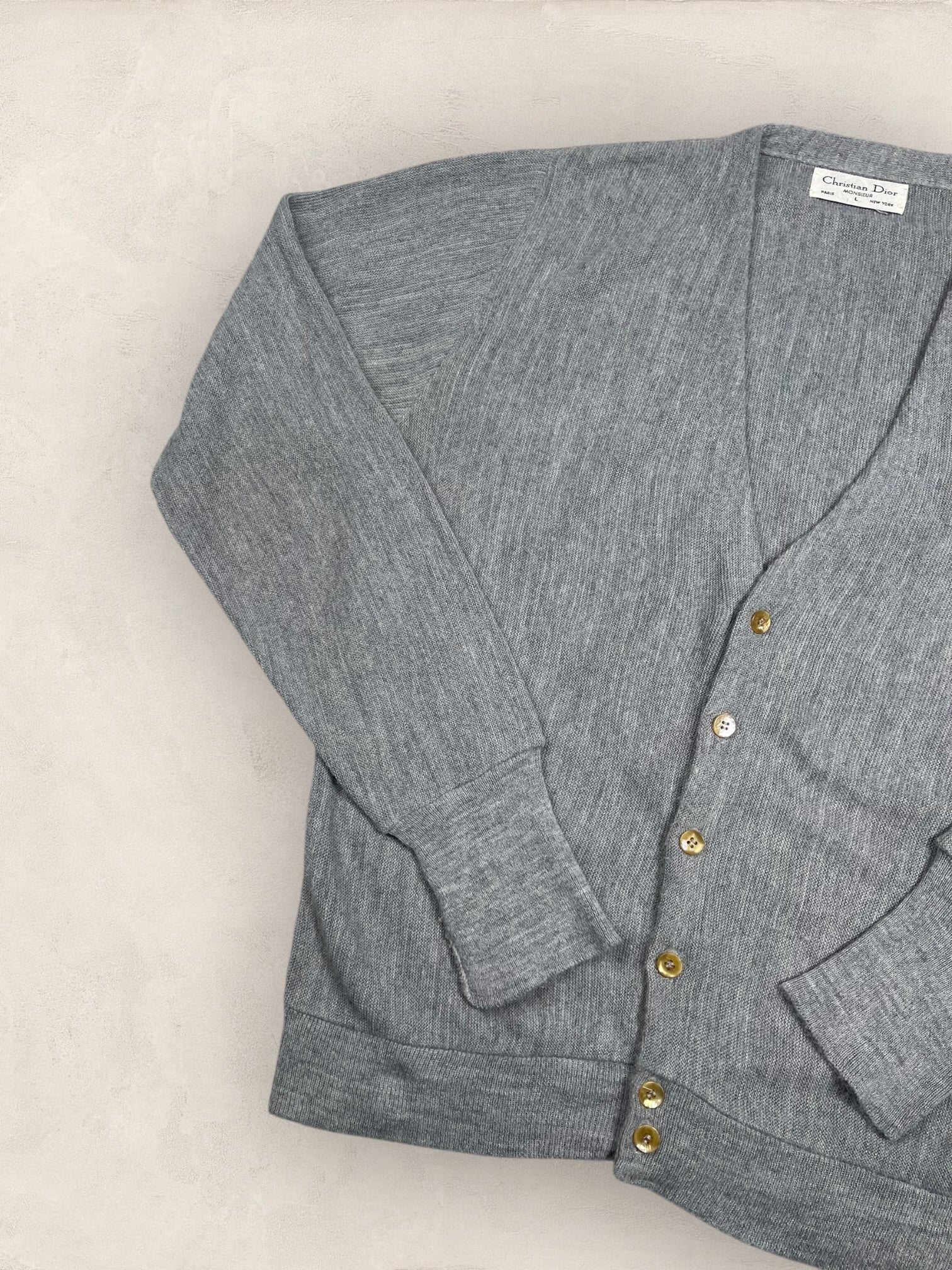 Cardigan Christian Dior Ref: 2525 - GRIS - L - amifrip - Friperie en ligne et vêtements vintage