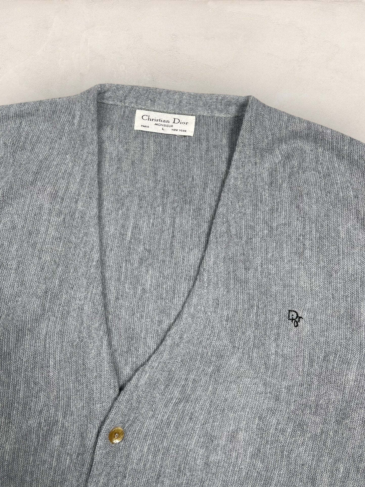 Cardigan Christian Dior Ref: 2525 - GRIS - L - amifrip - Friperie en ligne et vêtements vintage