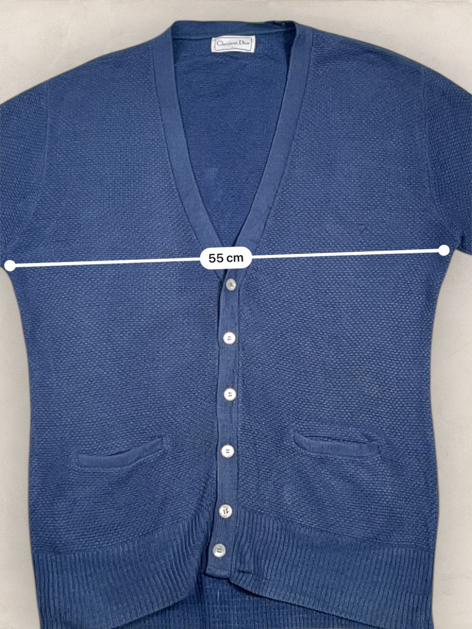 Cardigan Christian Dior Ref: 2536 - BLEU - L - amifrip - Friperie en ligne et vêtements vintage