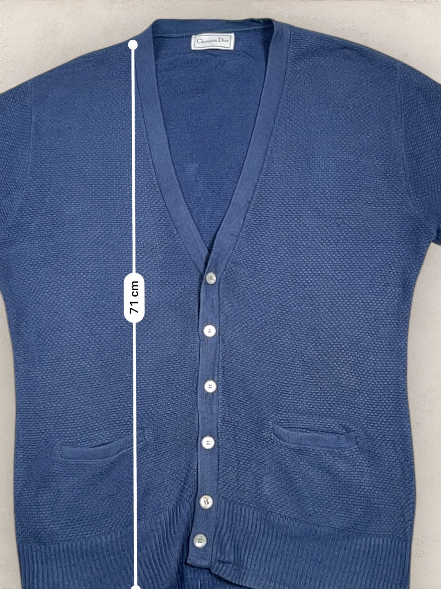 Cardigan Christian Dior Ref: 2536 - BLEU - L - amifrip - Friperie en ligne et vêtements vintage