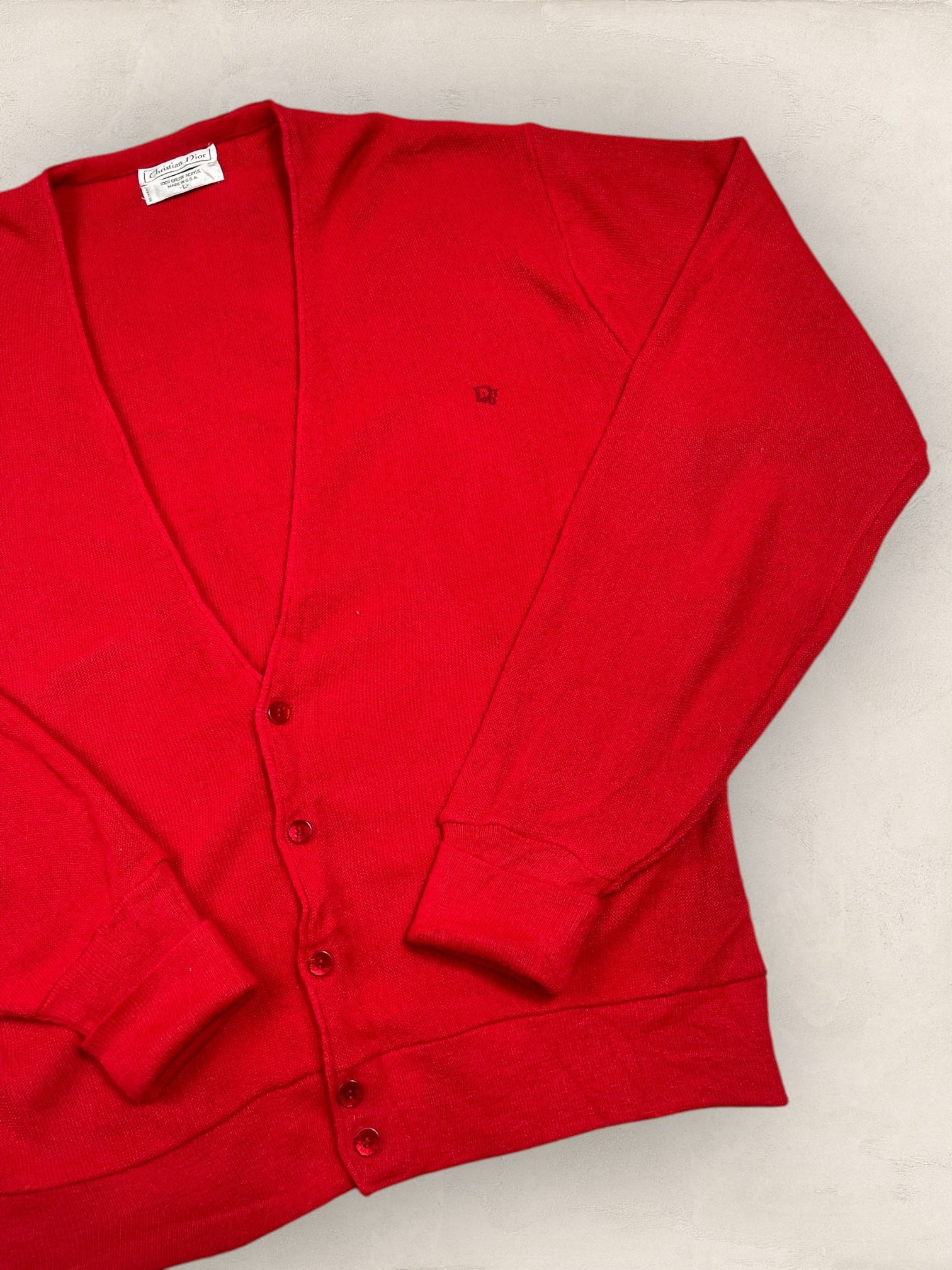 Cardigan Christian Dior Ref: 2538 - ROUGE - L - amifrip - Friperie en ligne et vêtements vintage