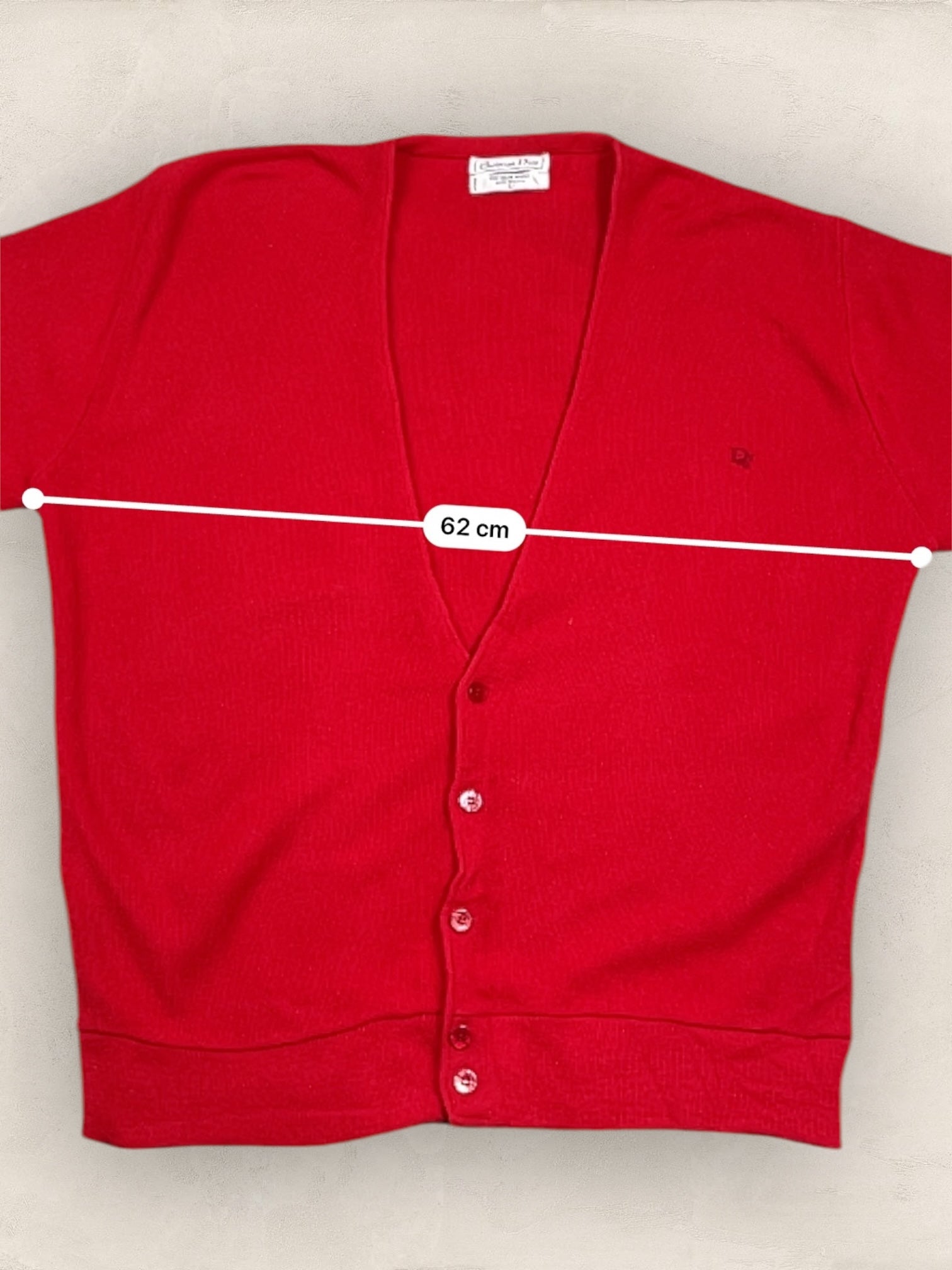 Cardigan Christian Dior Ref: 2538 - ROUGE - L - amifrip - Friperie en ligne et vêtements vintage