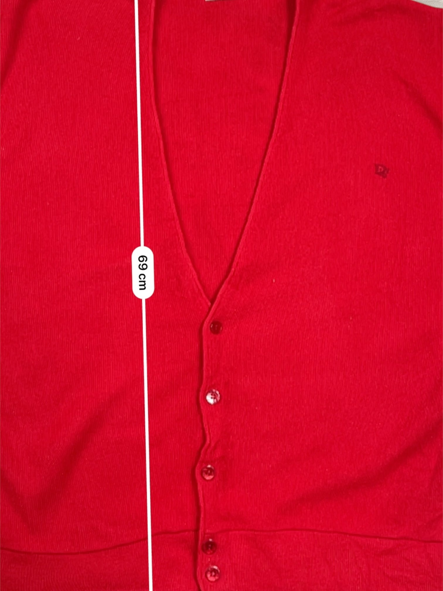 Cardigan Christian Dior Ref: 2538 - ROUGE - L - amifrip - Friperie en ligne et vêtements vintage