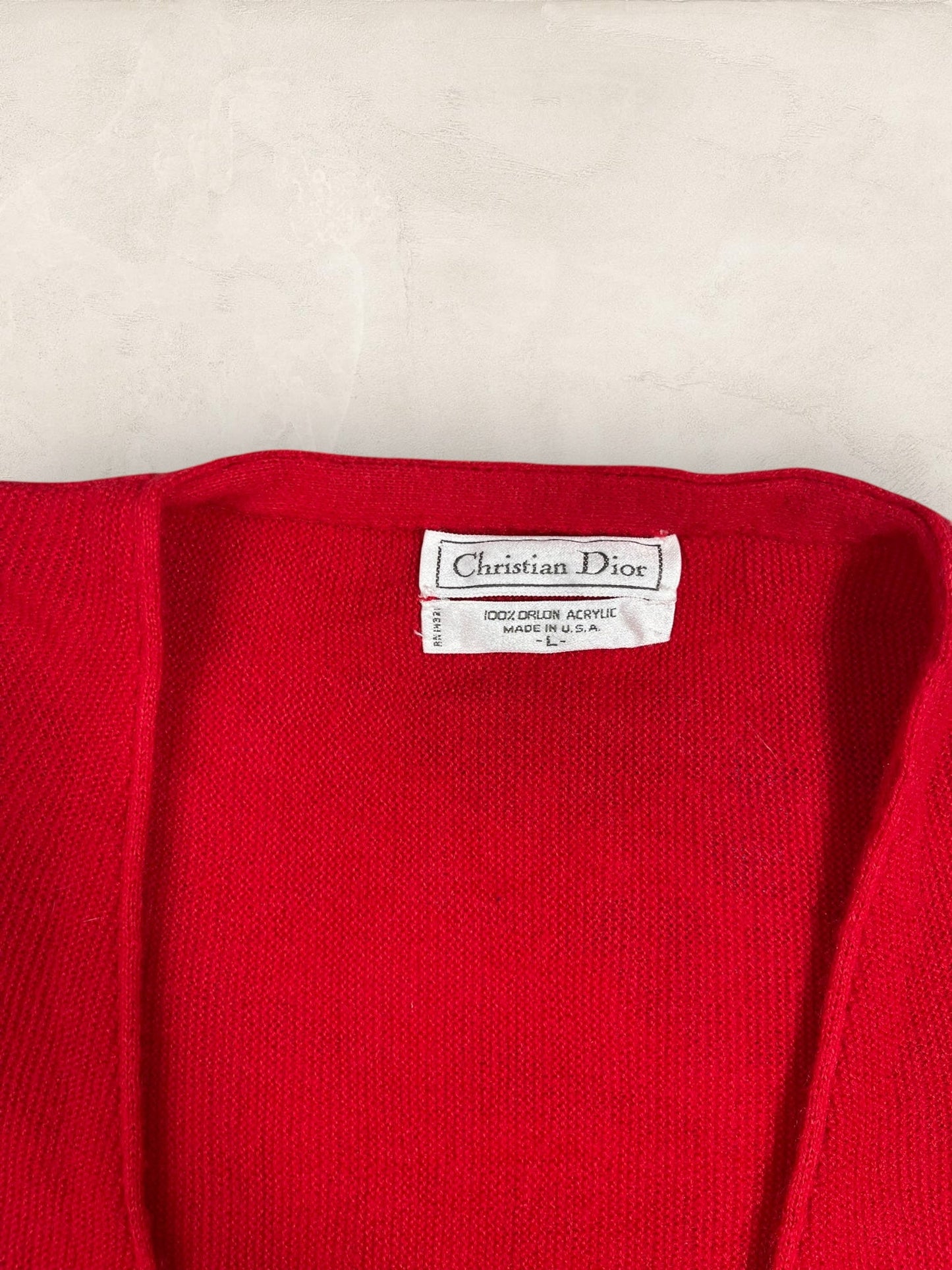 Cardigan Christian Dior Ref: 2538 - ROUGE - L - amifrip - Friperie en ligne et vêtements vintage