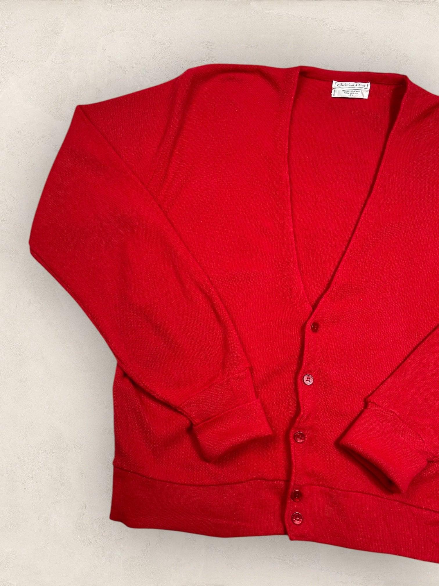 Cardigan Christian Dior Ref: 2538 - ROUGE - L - amifrip - Friperie en ligne et vêtements vintage
