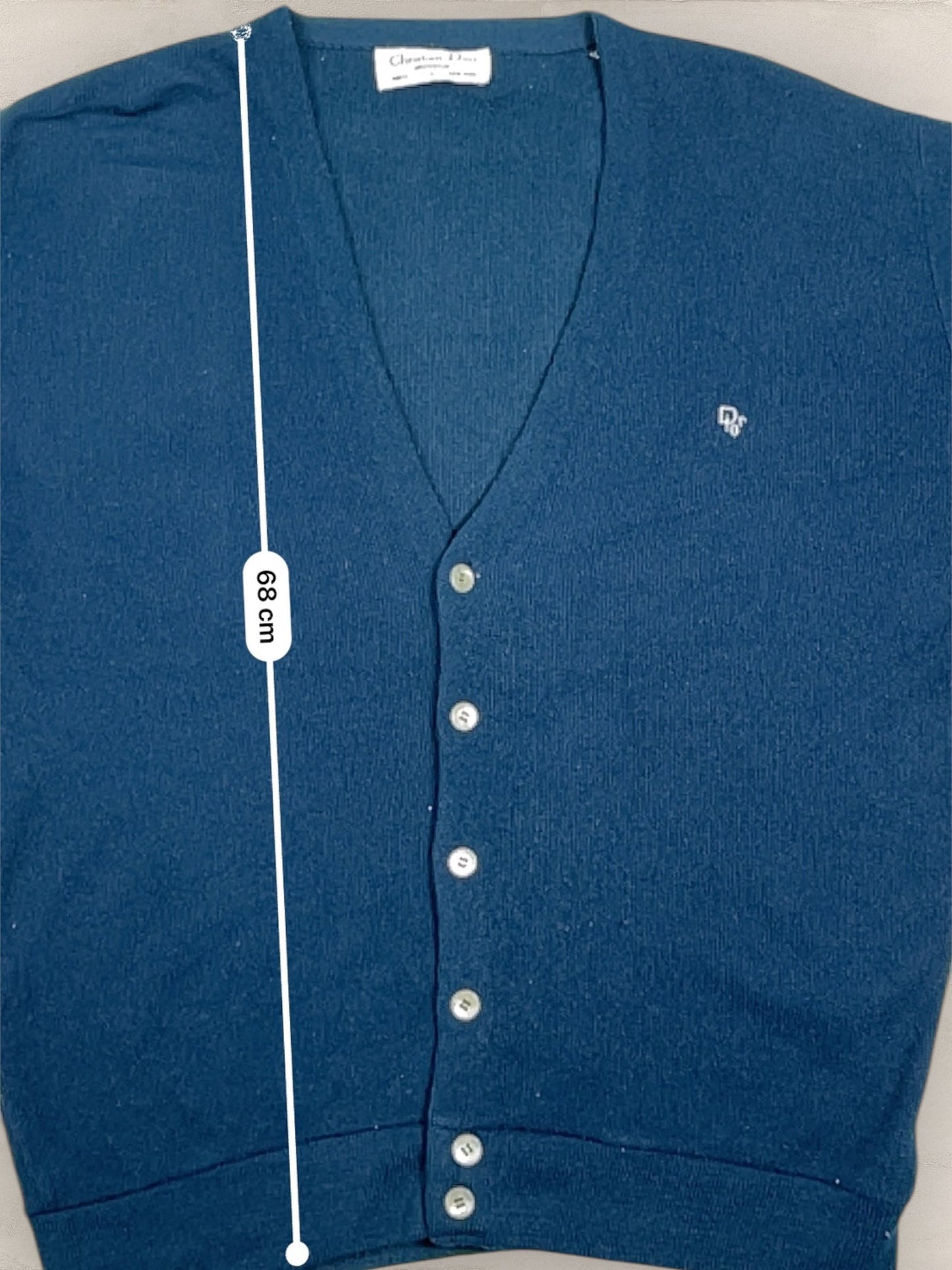 Cardigan Christian Dior Ref: 2539 - BLEU MARINE - L - amifrip - Friperie en ligne et vêtements vintage