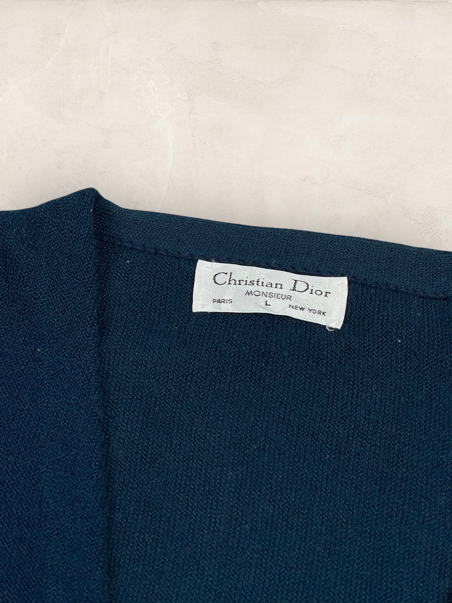 Cardigan Christian Dior Ref: 2539 - BLEU MARINE - L - amifrip - Friperie en ligne et vêtements vintage