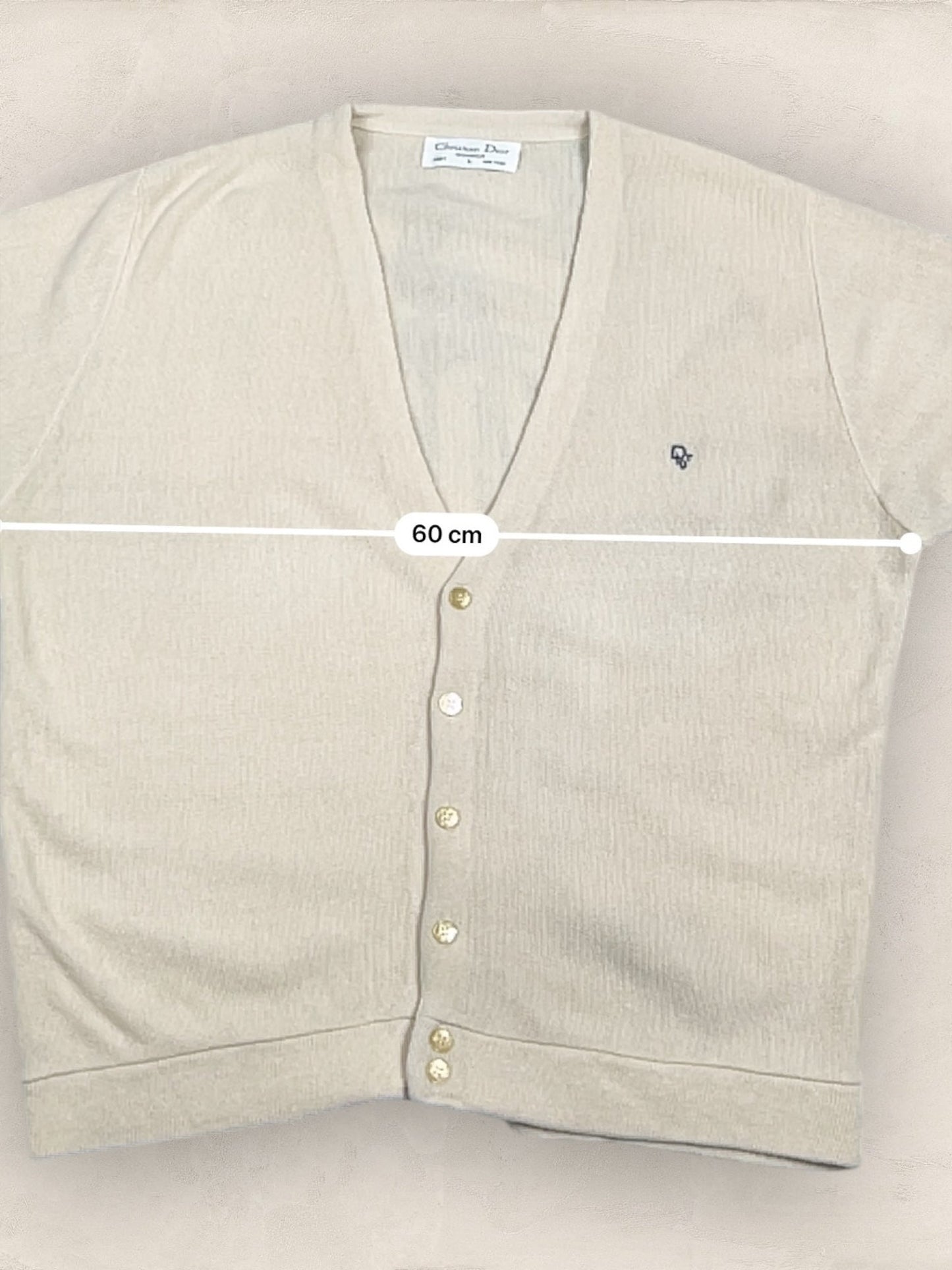 Cardigan Christian Dior Ref: 2546 - JAUNE - L - amifrip - Friperie en ligne et vêtements vintage