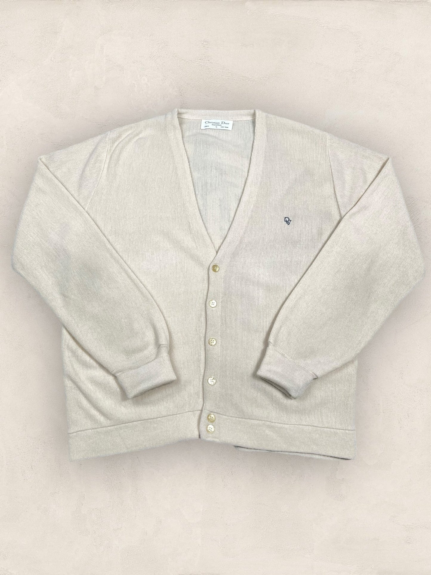 Cardigan Christian Dior Ref: 2546 - JAUNE - L - amifrip - Friperie en ligne et vêtements vintage