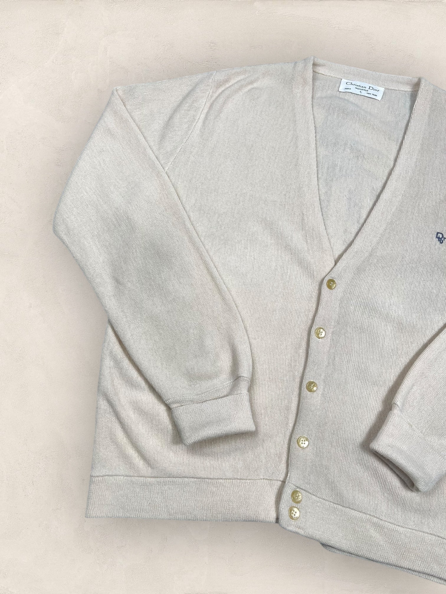 Cardigan Christian Dior Ref: 2546 - JAUNE - L - amifrip - Friperie en ligne et vêtements vintage