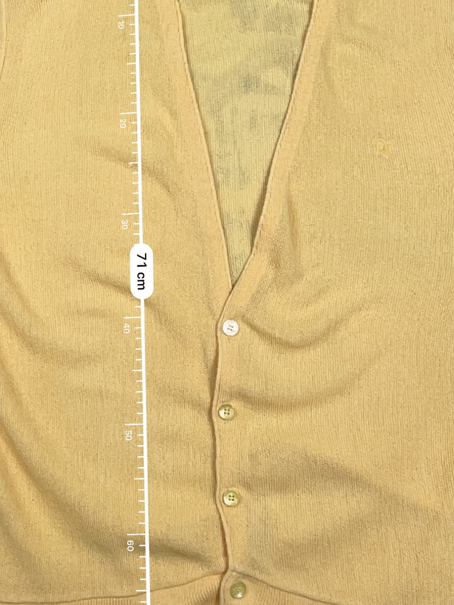 Cardigan Christian Dior Ref: 2547 - JAUNE - L - amifrip - Friperie en ligne et vêtements vintage
