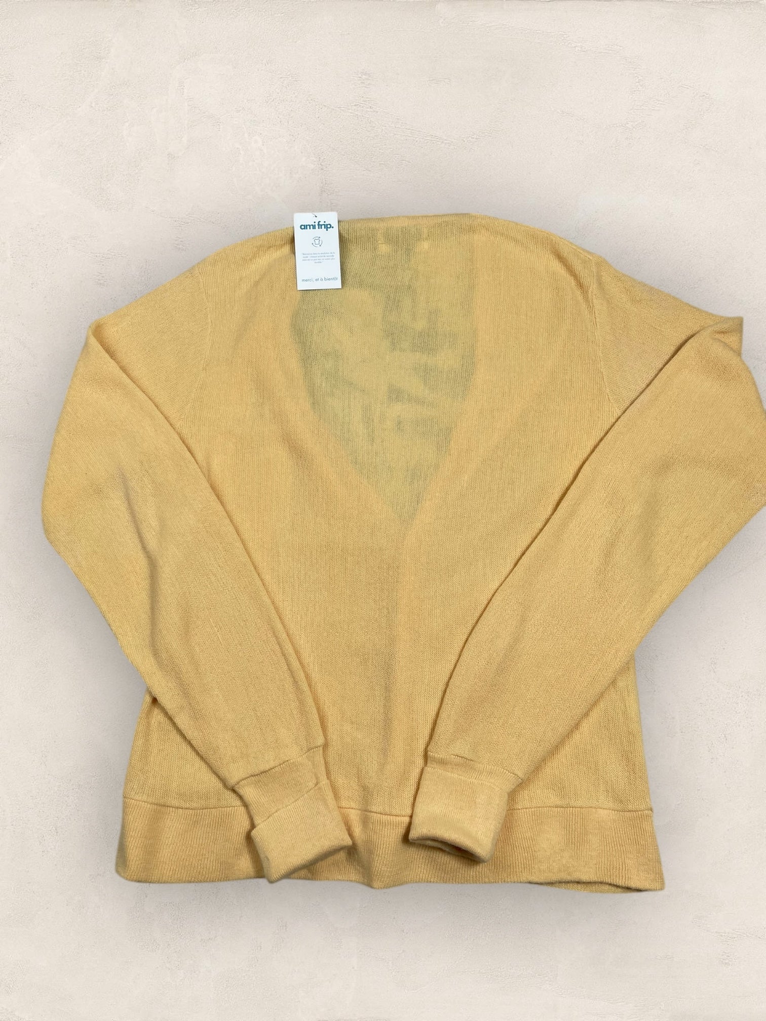 Cardigan Christian Dior Ref: 2547 - JAUNE - L - amifrip - Friperie en ligne et vêtements vintage