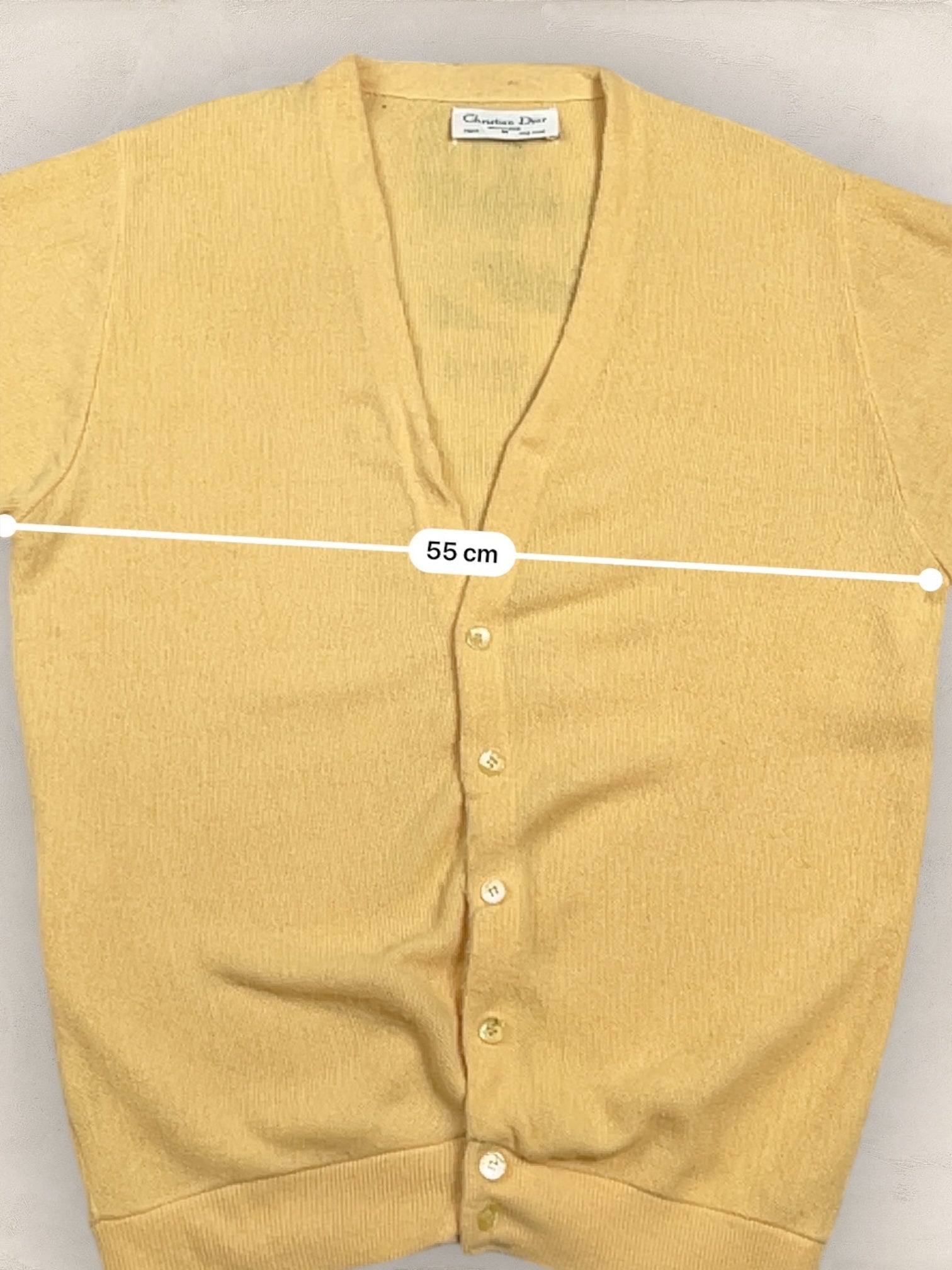 Cardigan Christian Dior Ref: 2559 - JAUNE - M - amifrip - Friperie en ligne et vêtements vintage